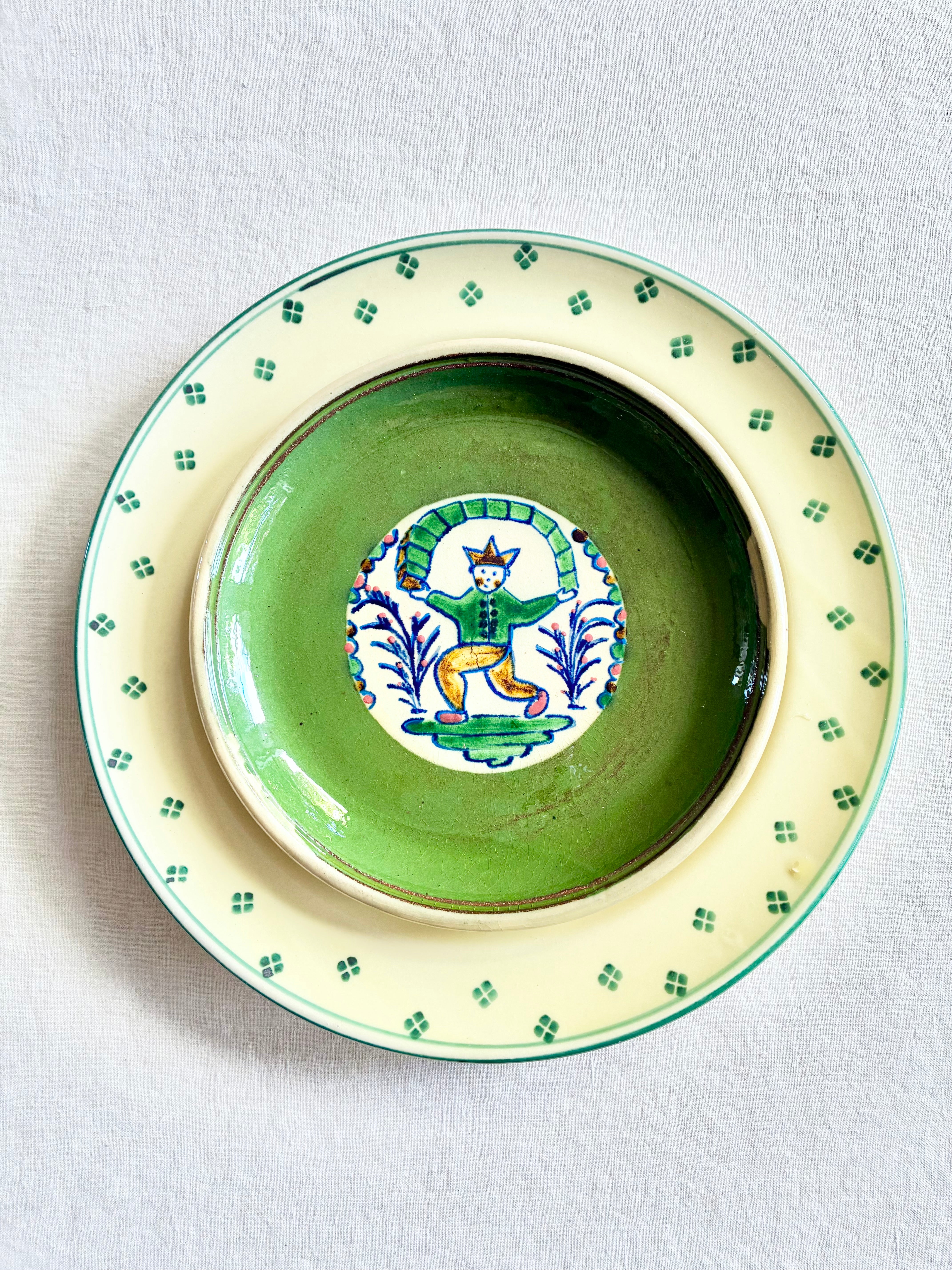 French Bastier Dessert Plates S/6