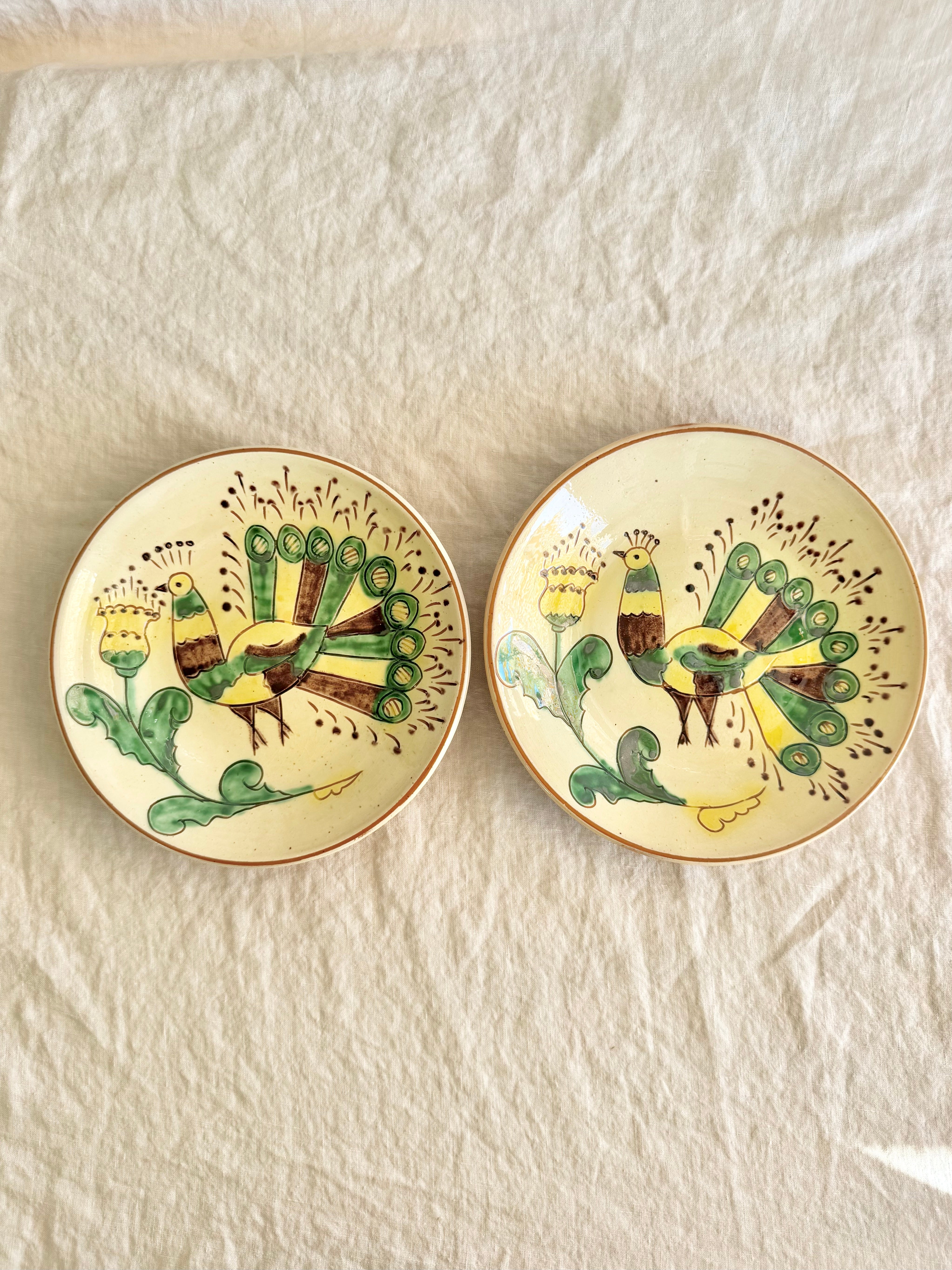 Bukowina Peacock Tapas Plate  S/2