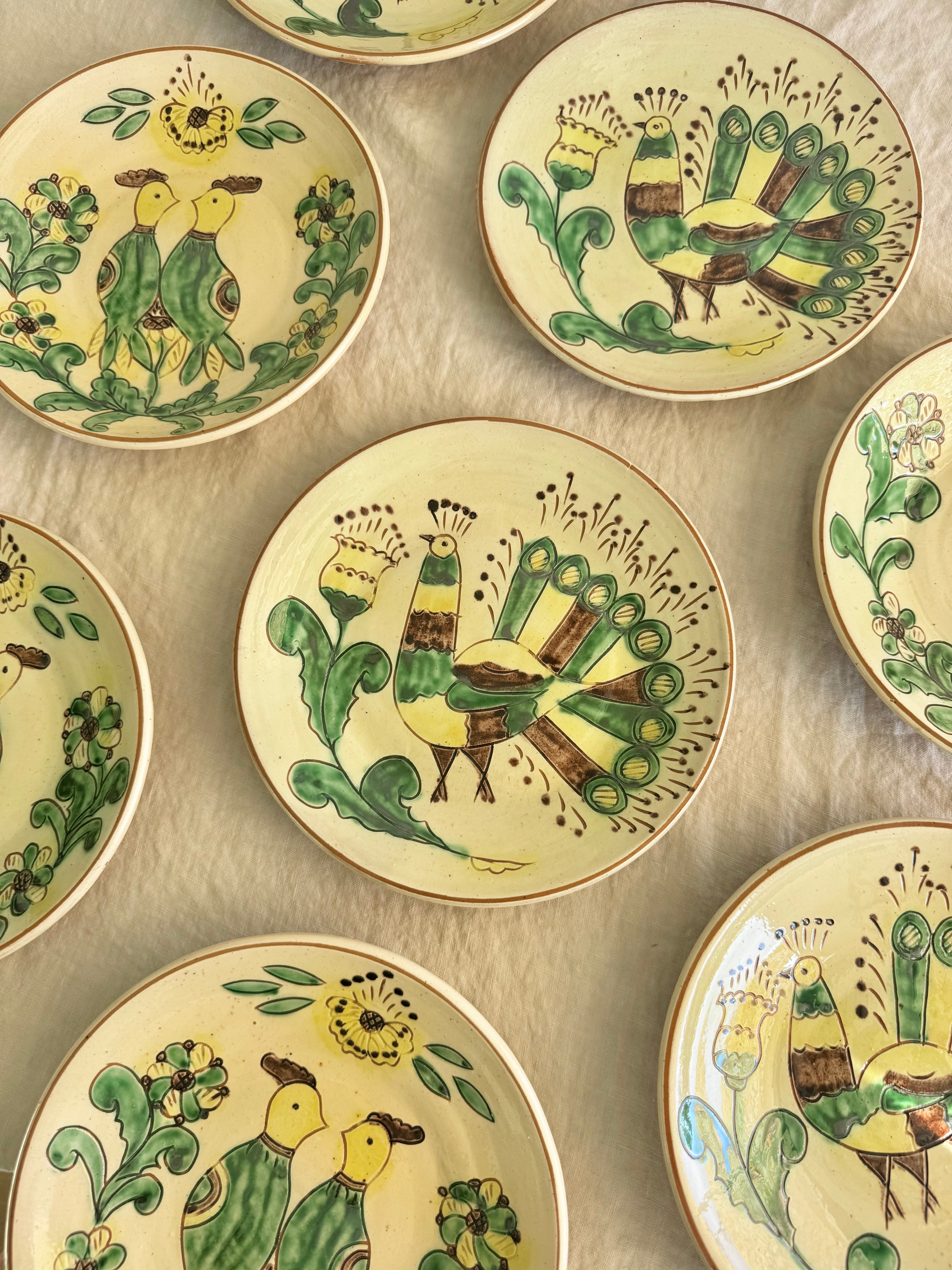 Bukowina Peacock Tapas Plate  S/2