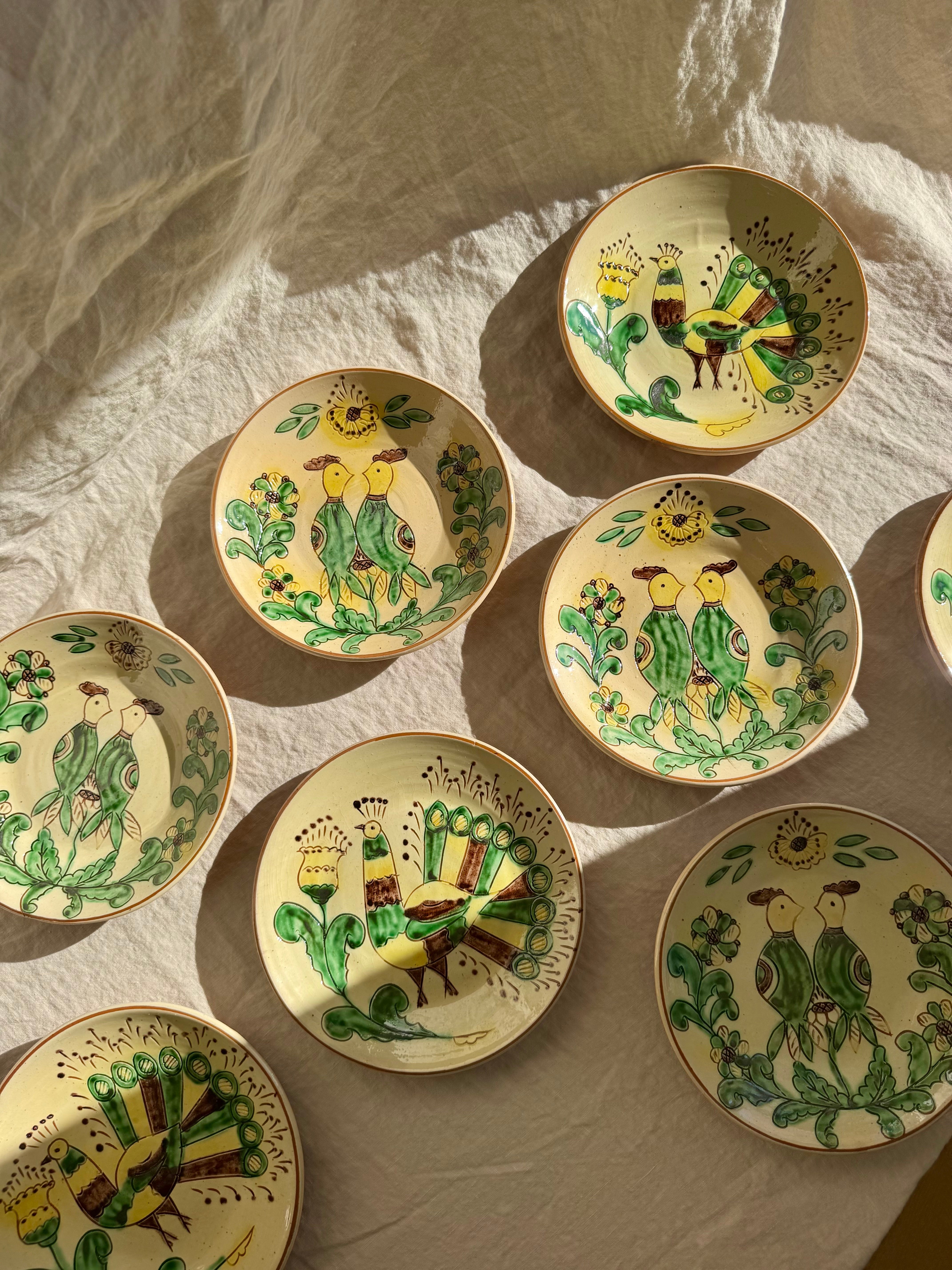 Bukowina Peacock Tapas Plate  S/2