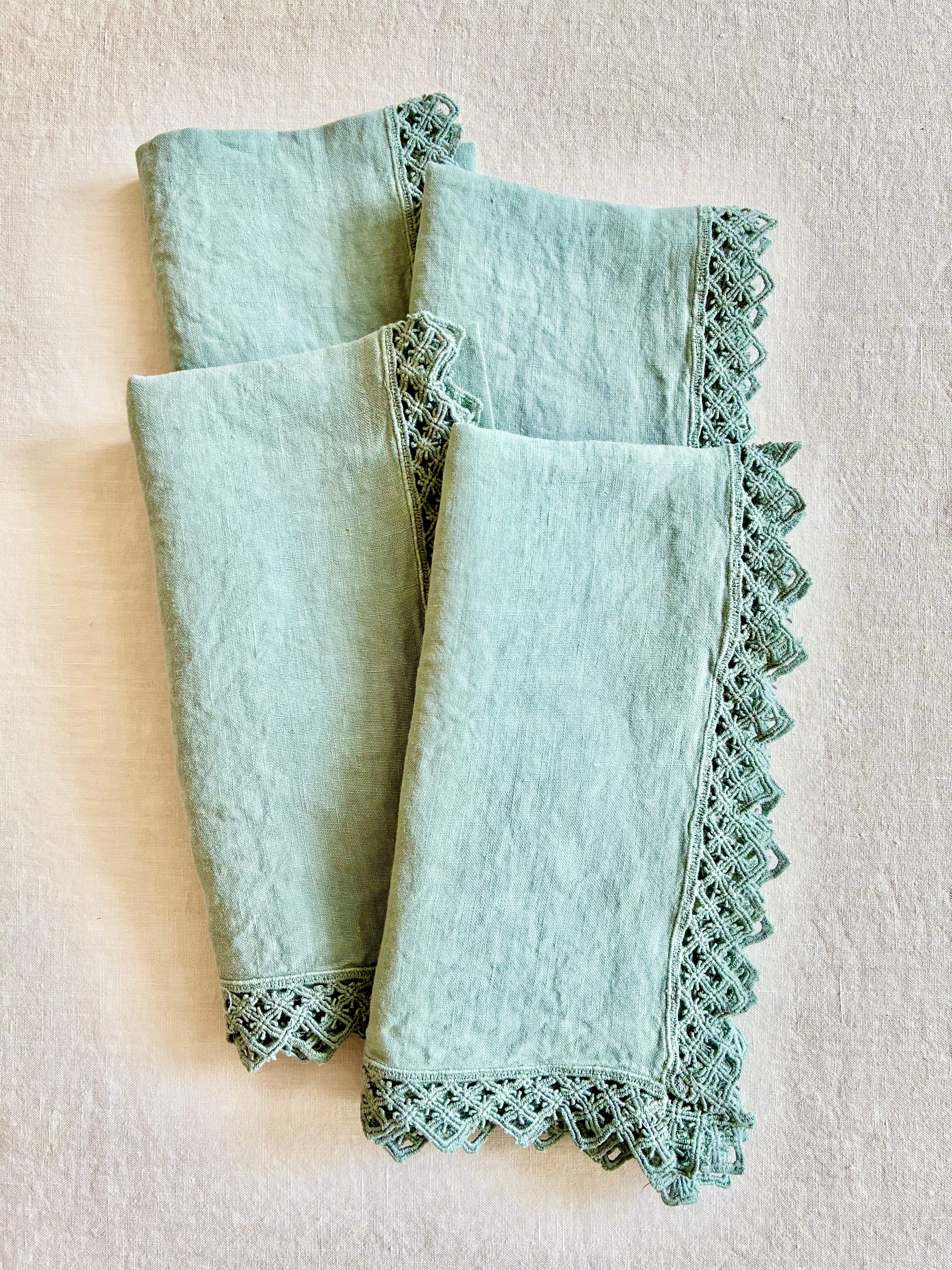 Milano Macrame Napkins - Sage S/4