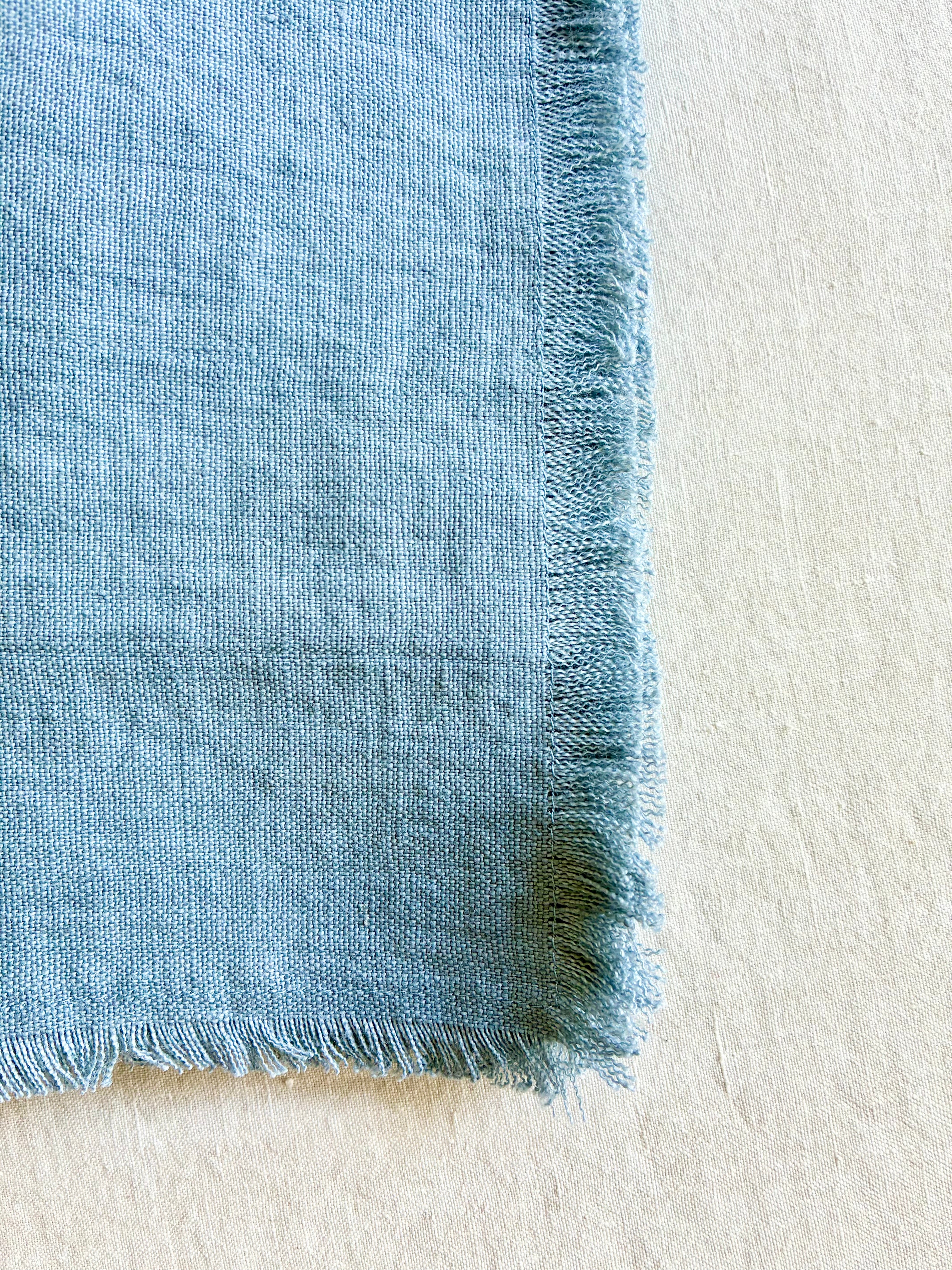 Raw Edge Delphinium Napkins- S/4