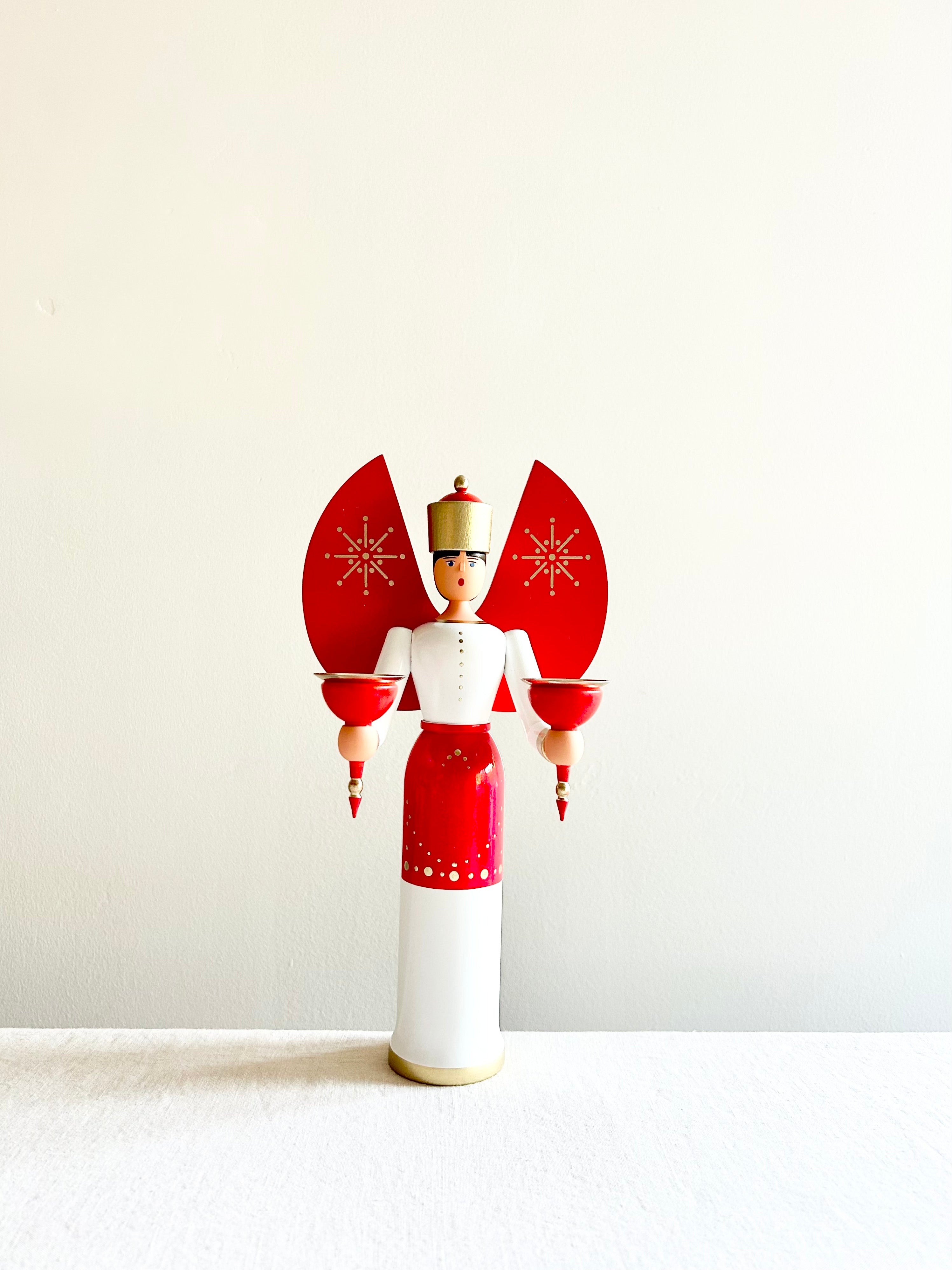 Angel Candleholder - Crimson