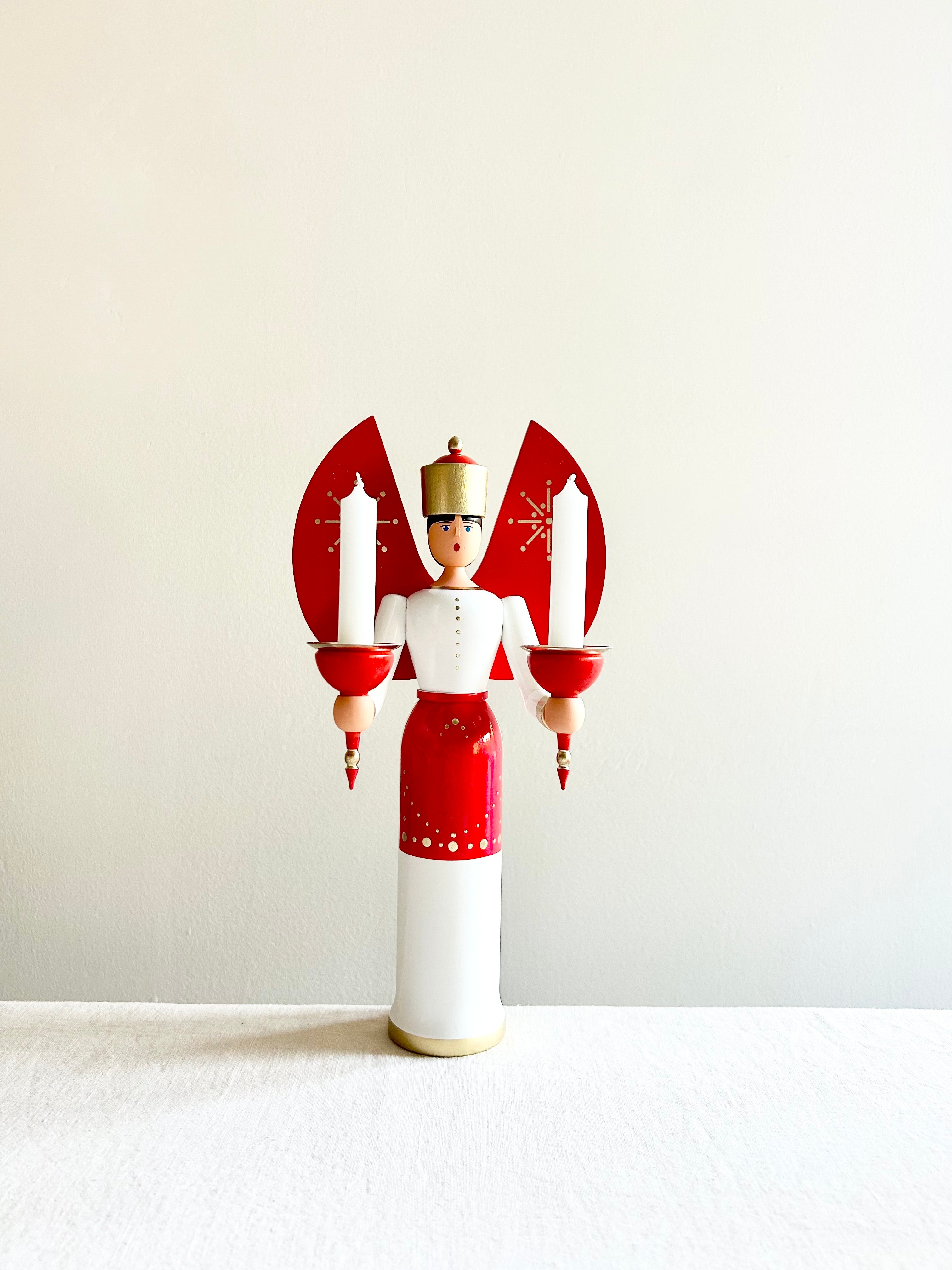 Angel Candleholder - Crimson