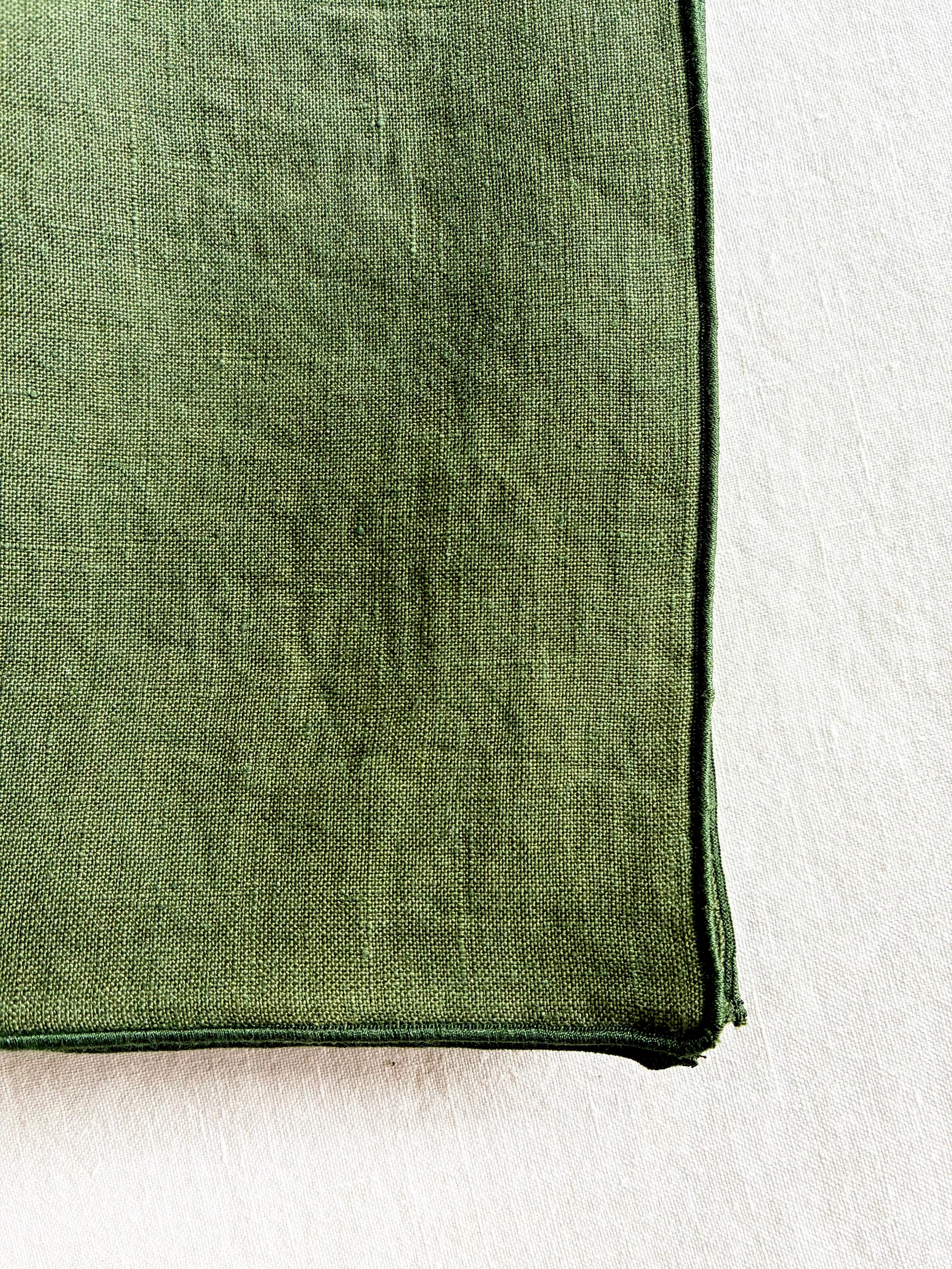 Rolled Edge Forest Napkins - S/4