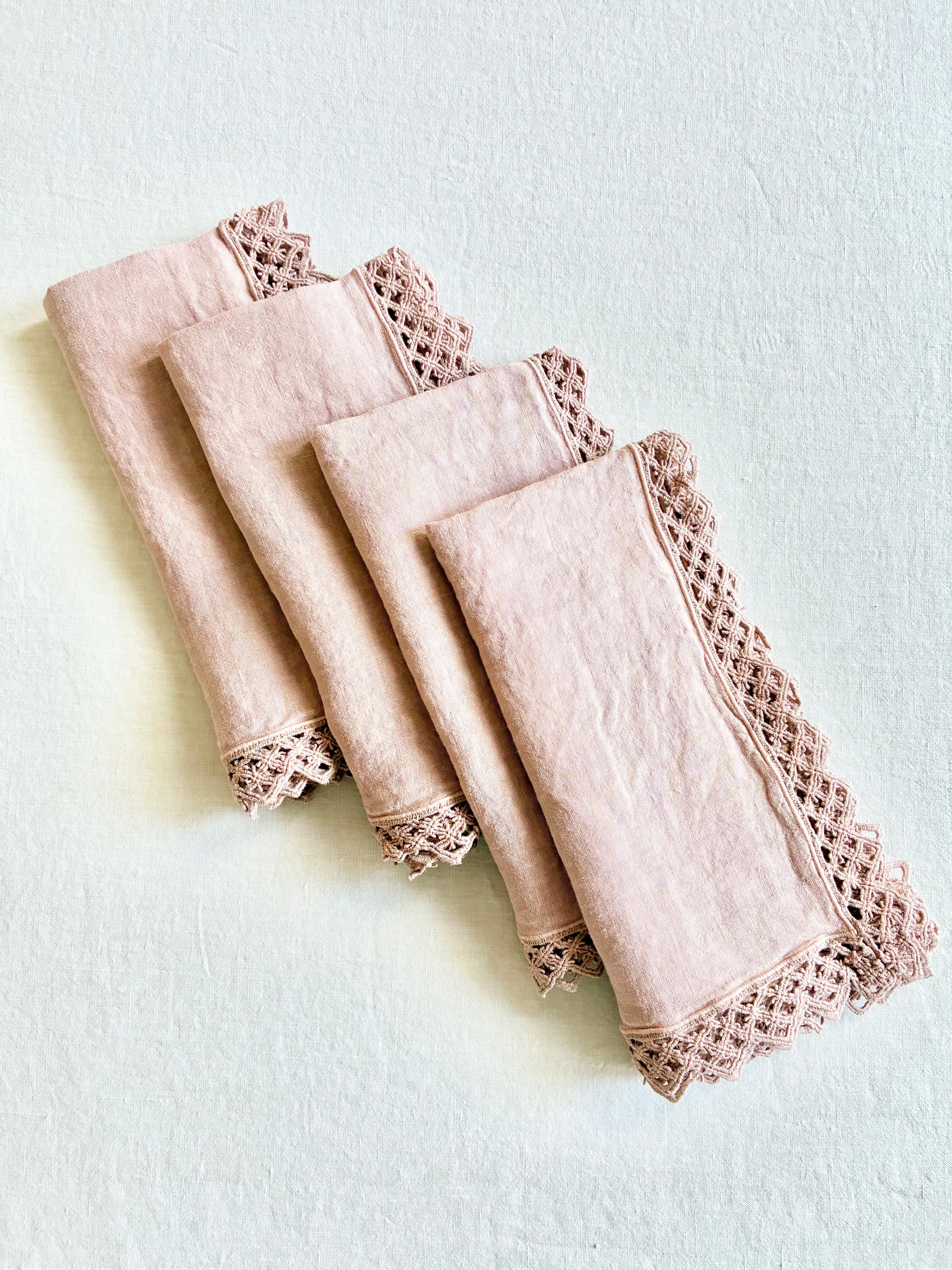 Milano Macrame Napkins - Peony S/4