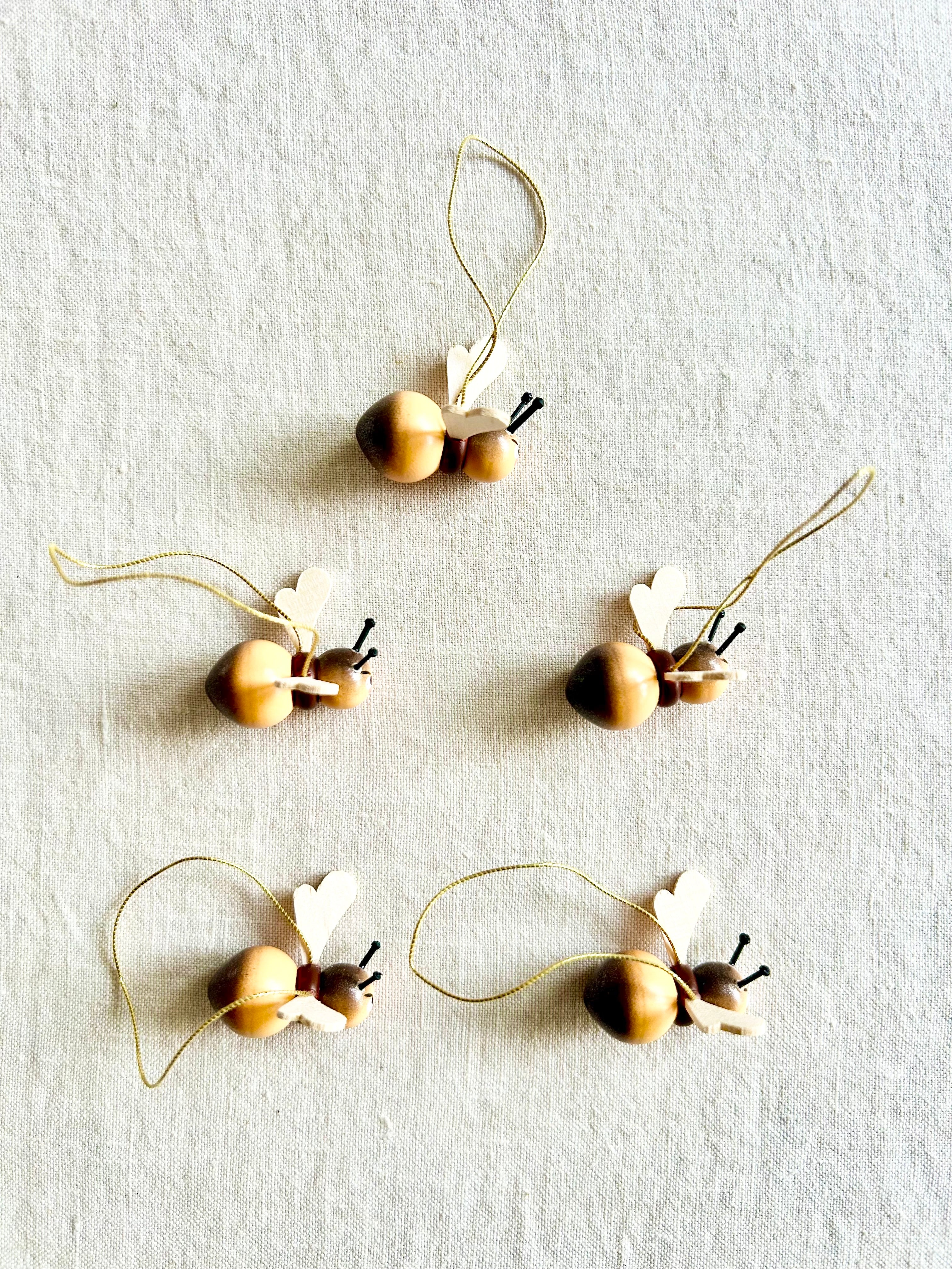 MINI Honey Bee Ornaments S/5