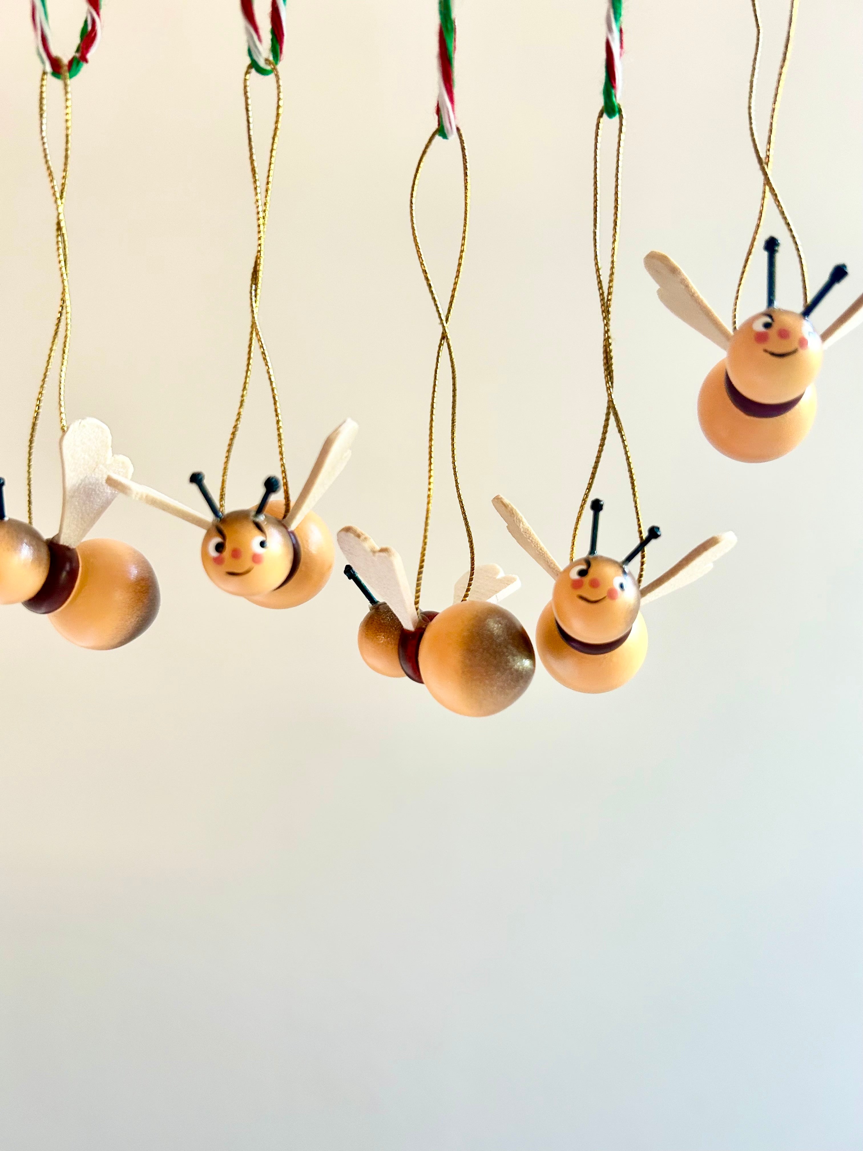 MINI Honey Bee Ornaments S/5