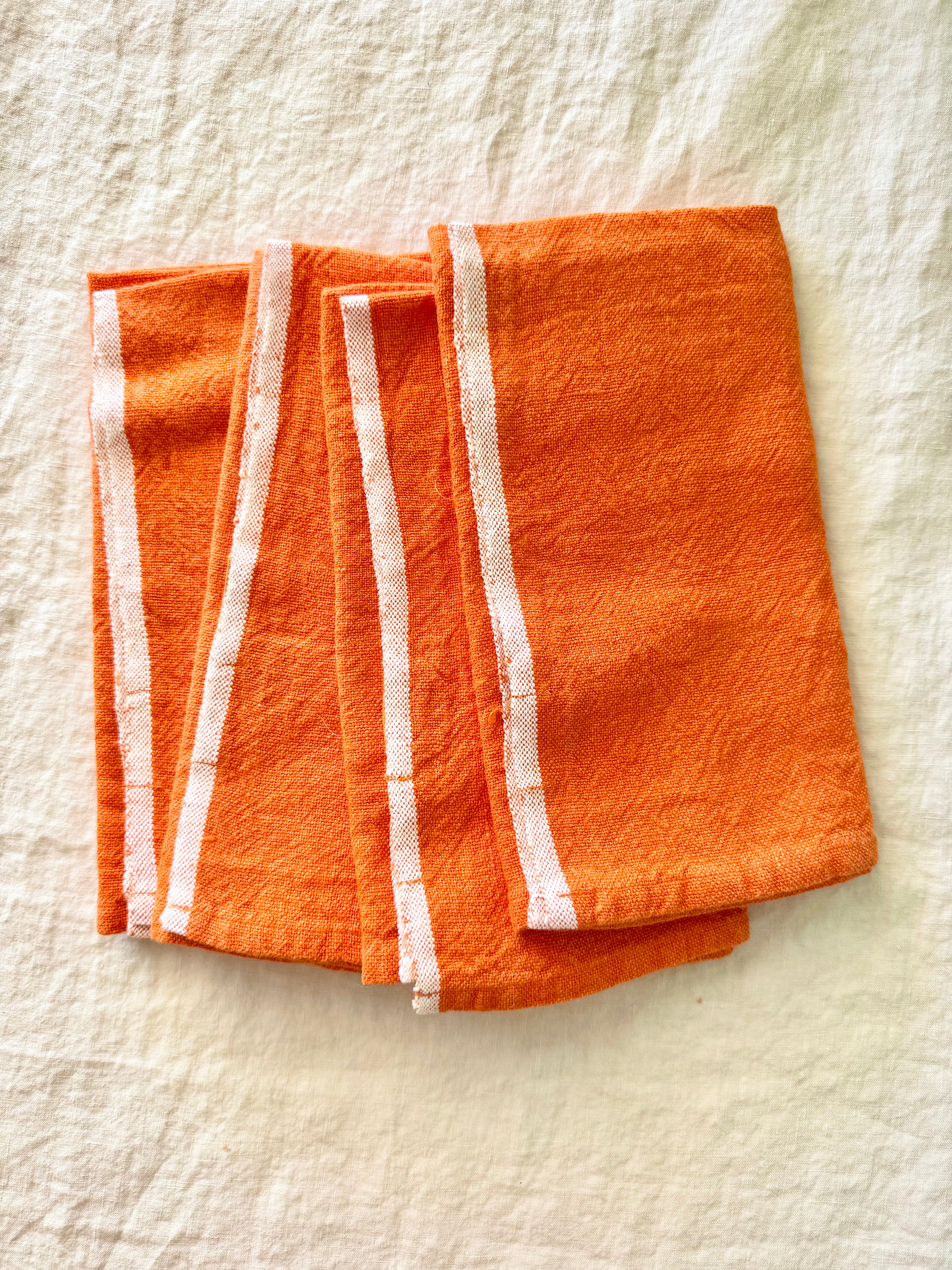 Russo Linen Orange Napkins - Thumbnail 2