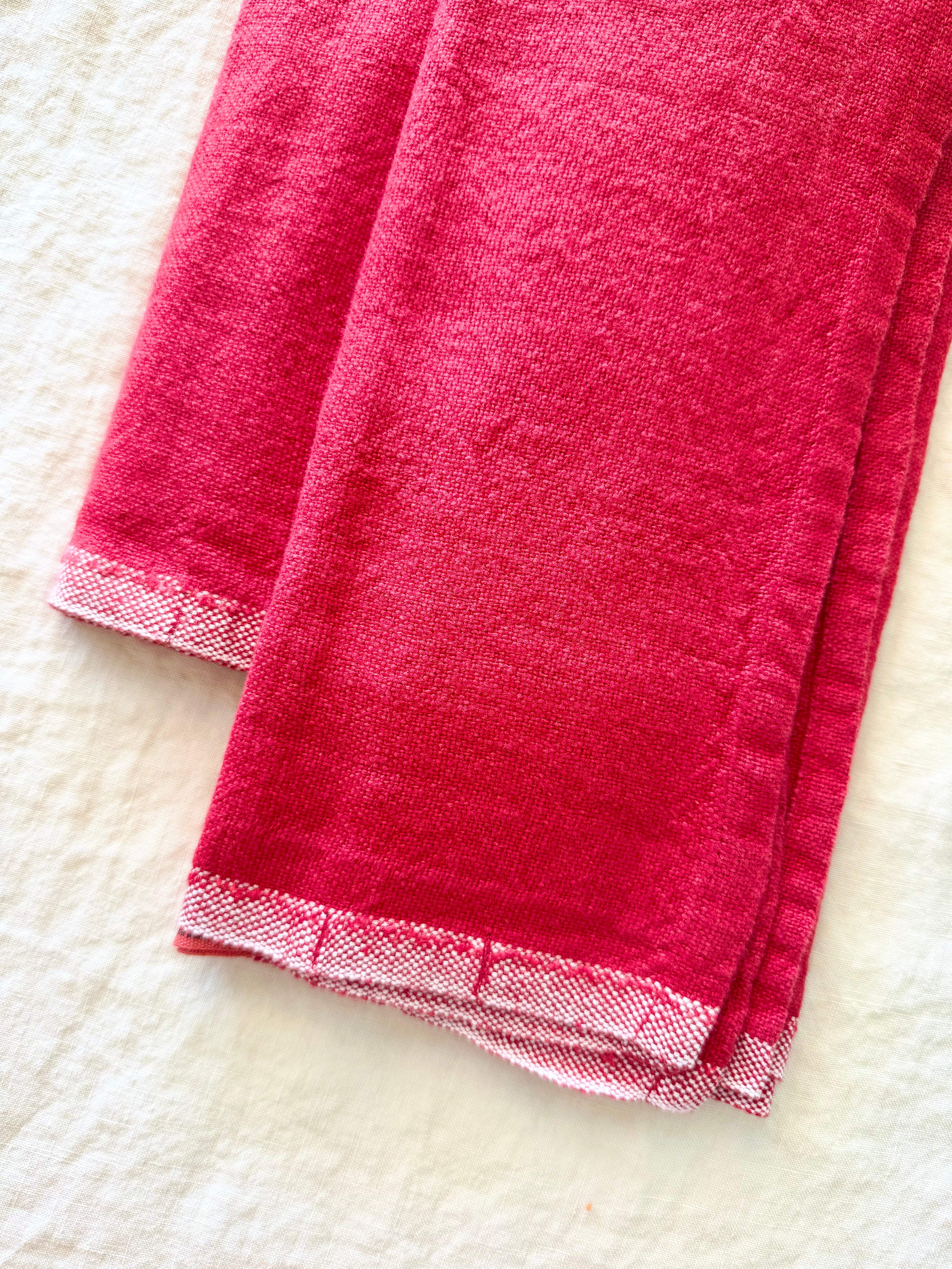 Russo Linen Kitchen Towels - Red - S/2