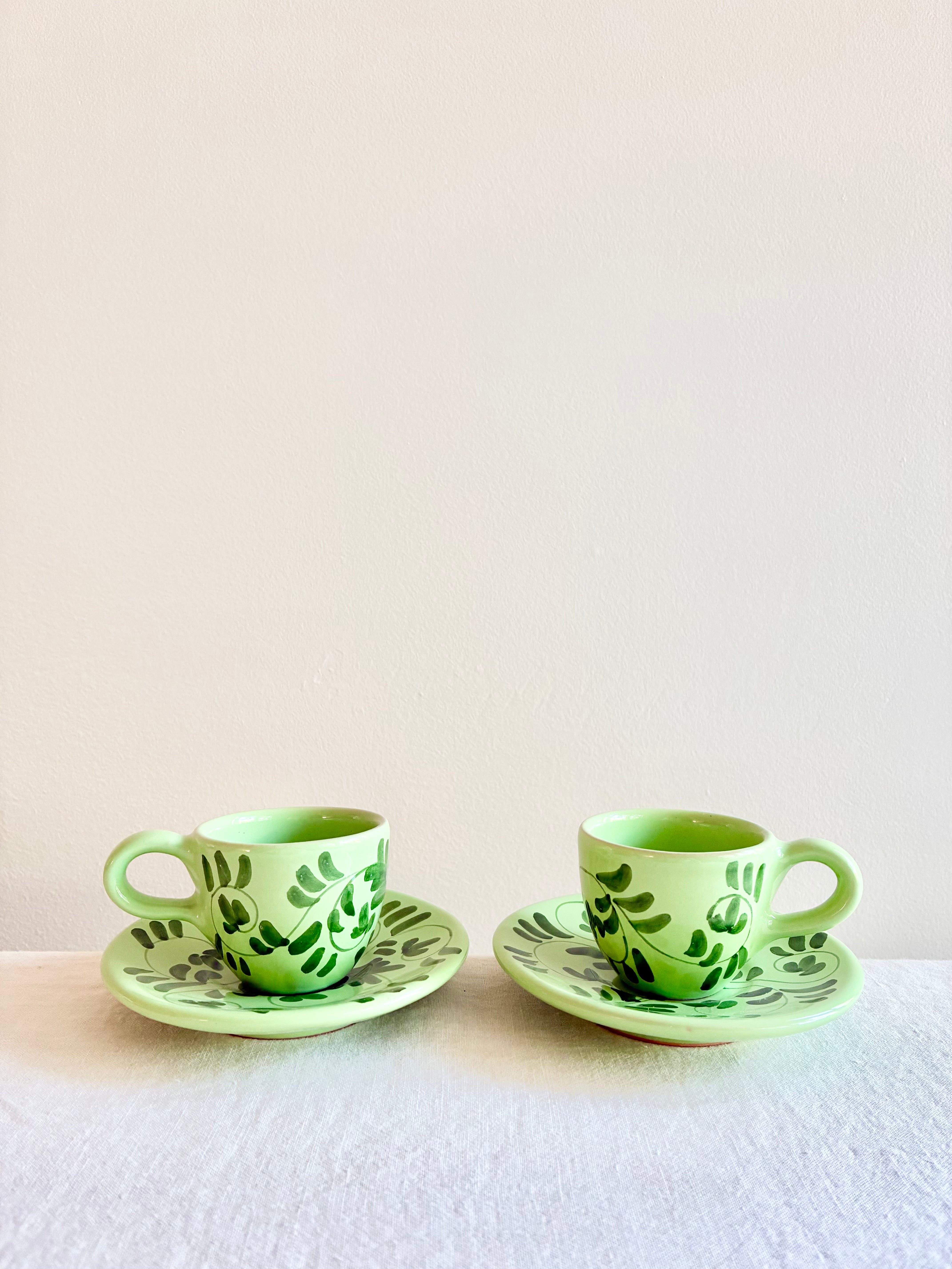 Fresco Espresso Set  - Spring Green & Emerald - S/2 (Copy)