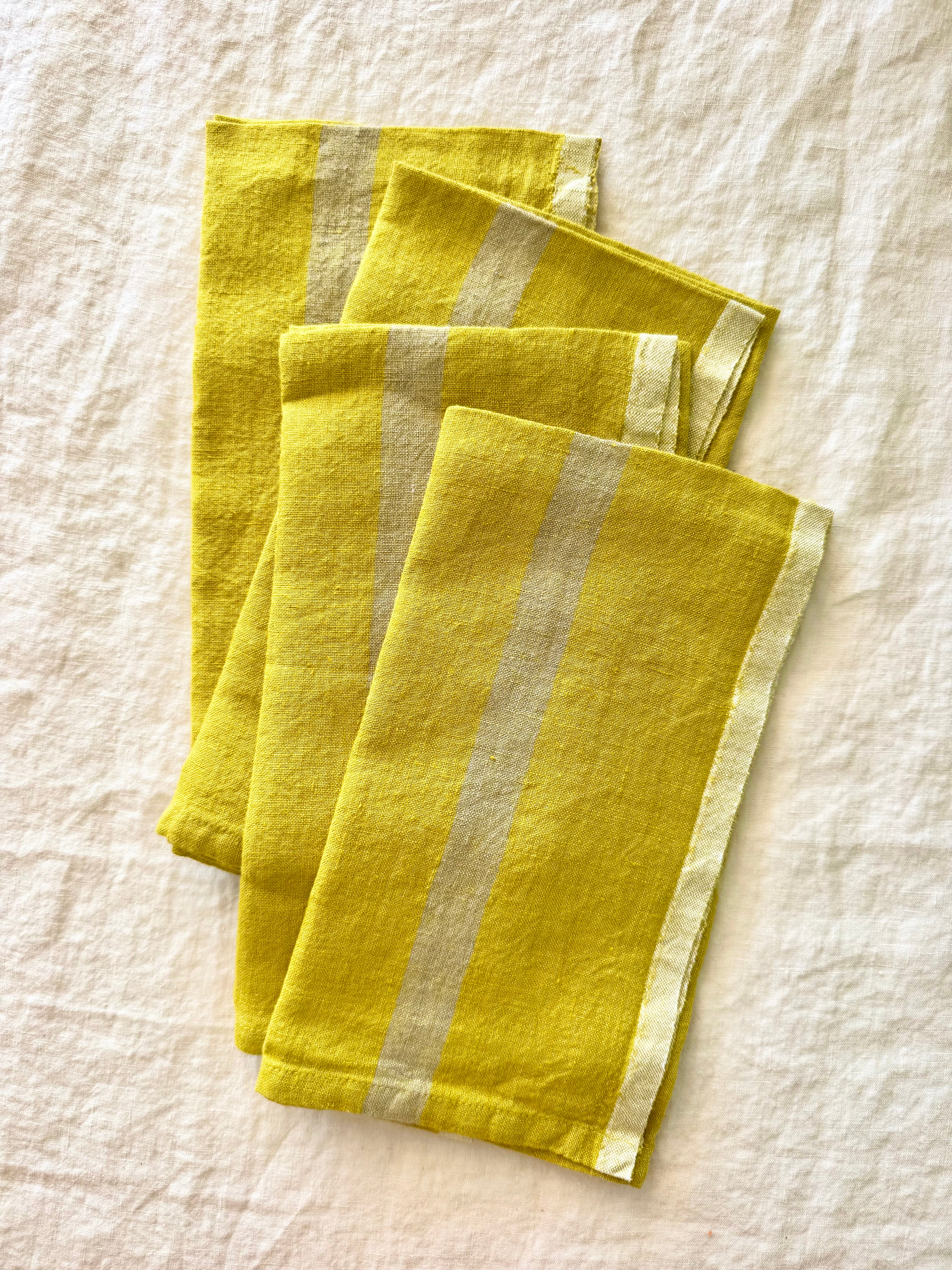 Russo Linen Napkins- Lime - S/4