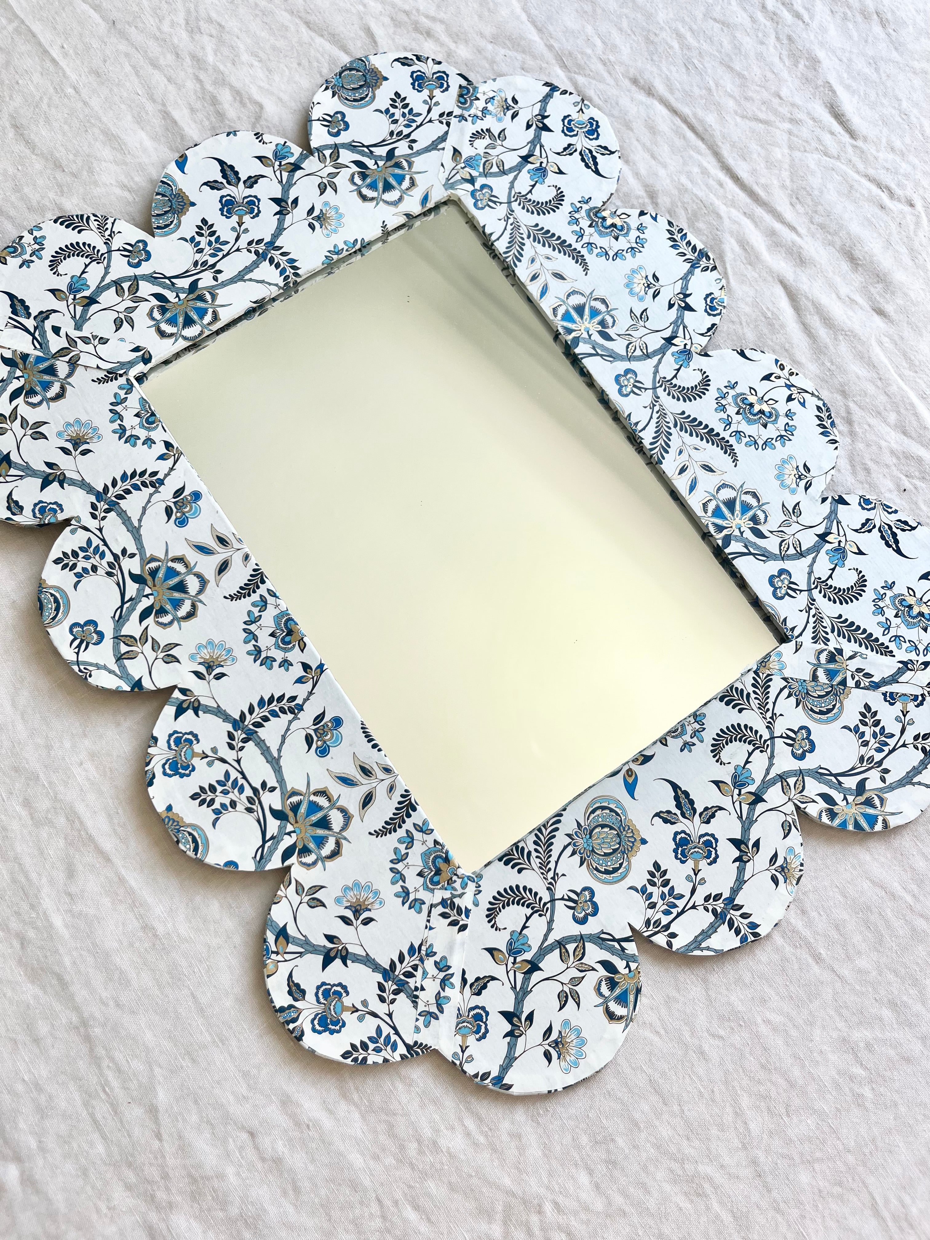 Idyllwild Scalloped Mirror - Azure