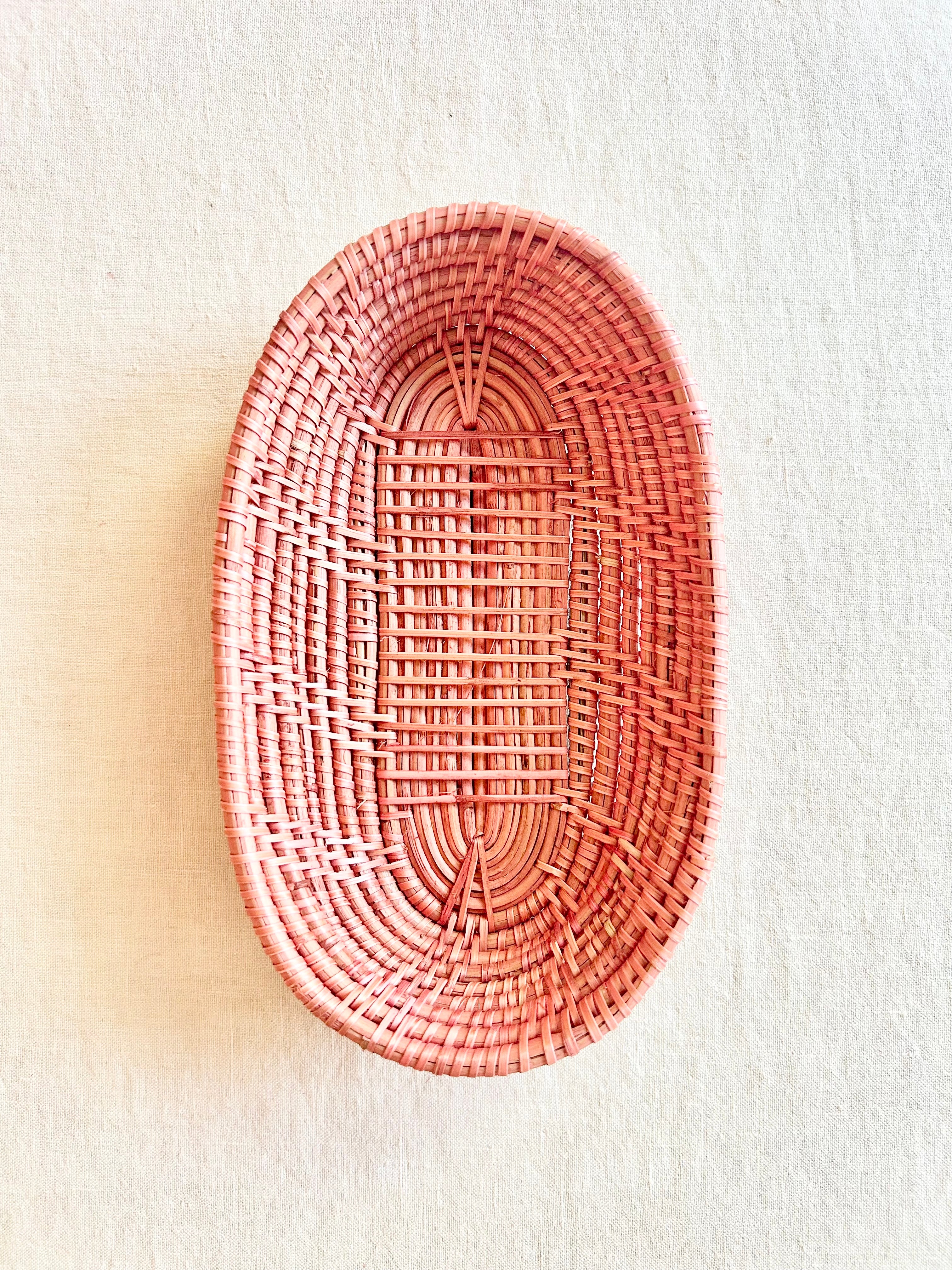 Tissé Oval Basket - 7" - S/4 - Peachy