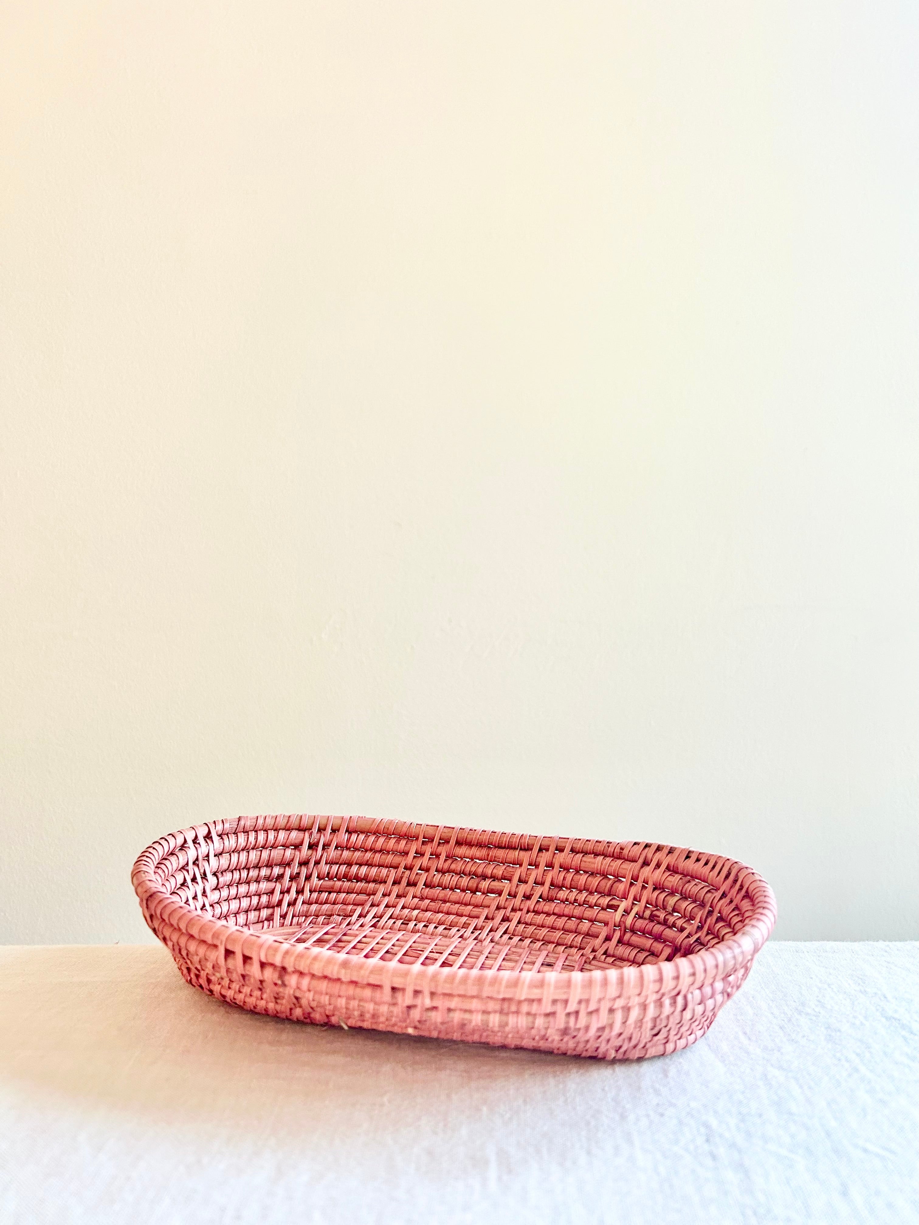 Tissé Oval Basket - 7" - S/4 - Peachy