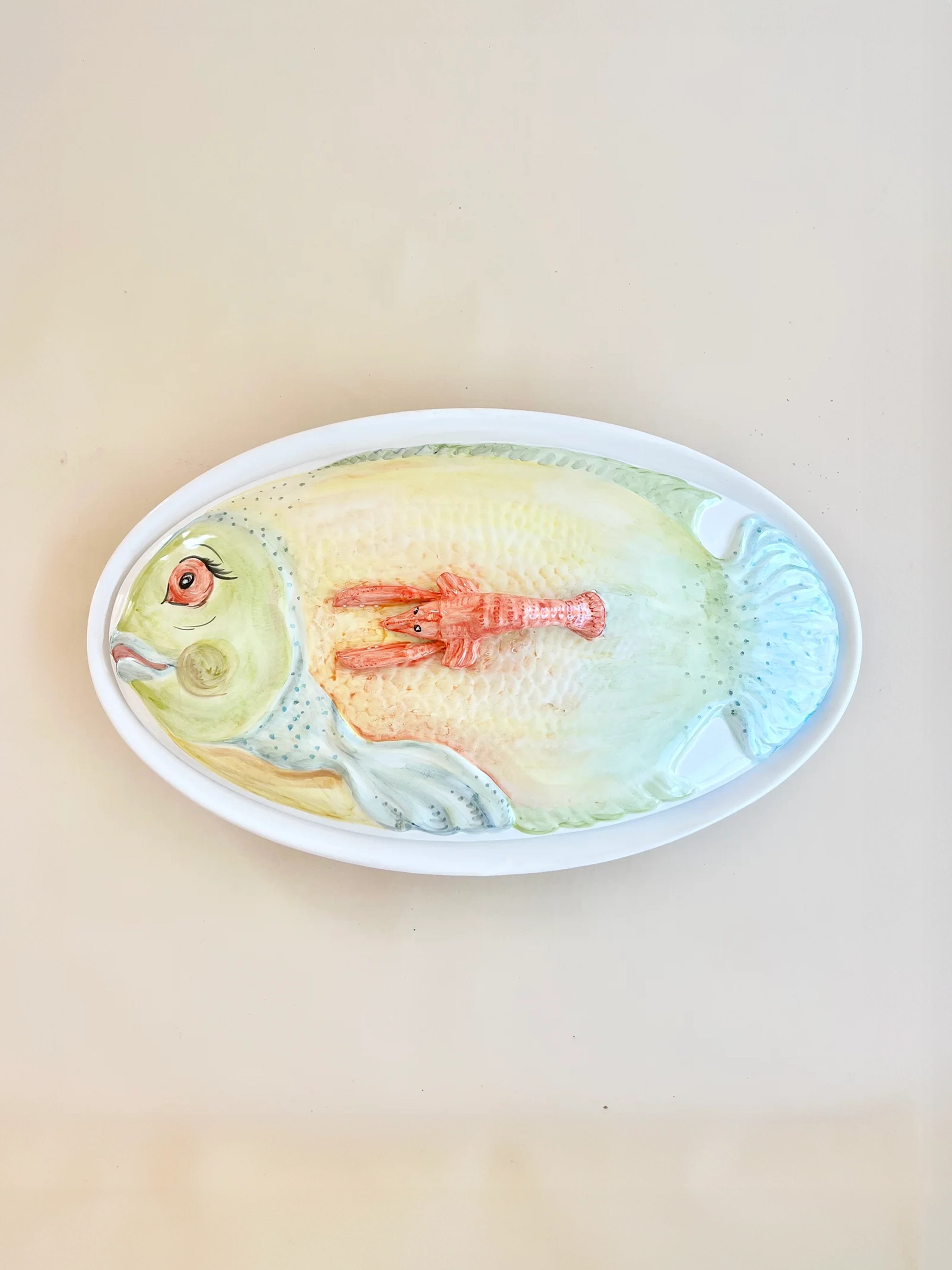 Le Poisson Painted  Covered Platter