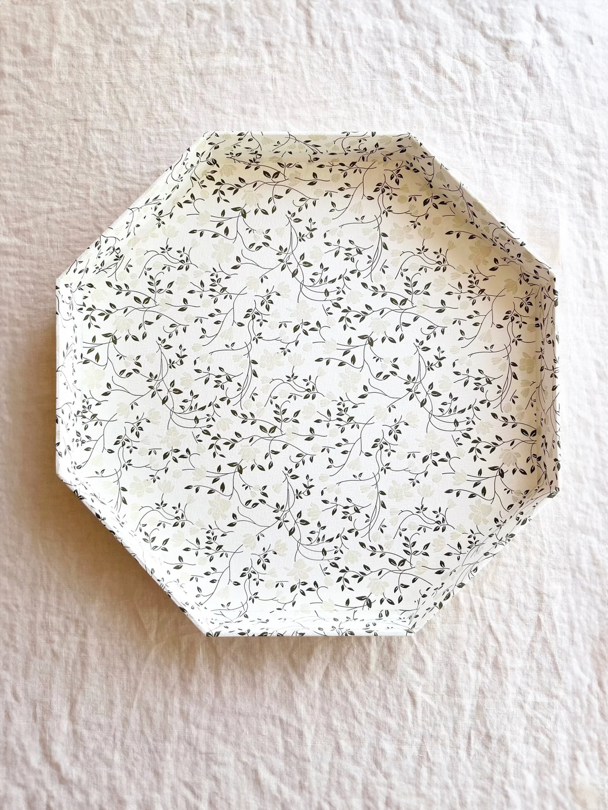 Octagon Italian Paper Tray - Vines 14