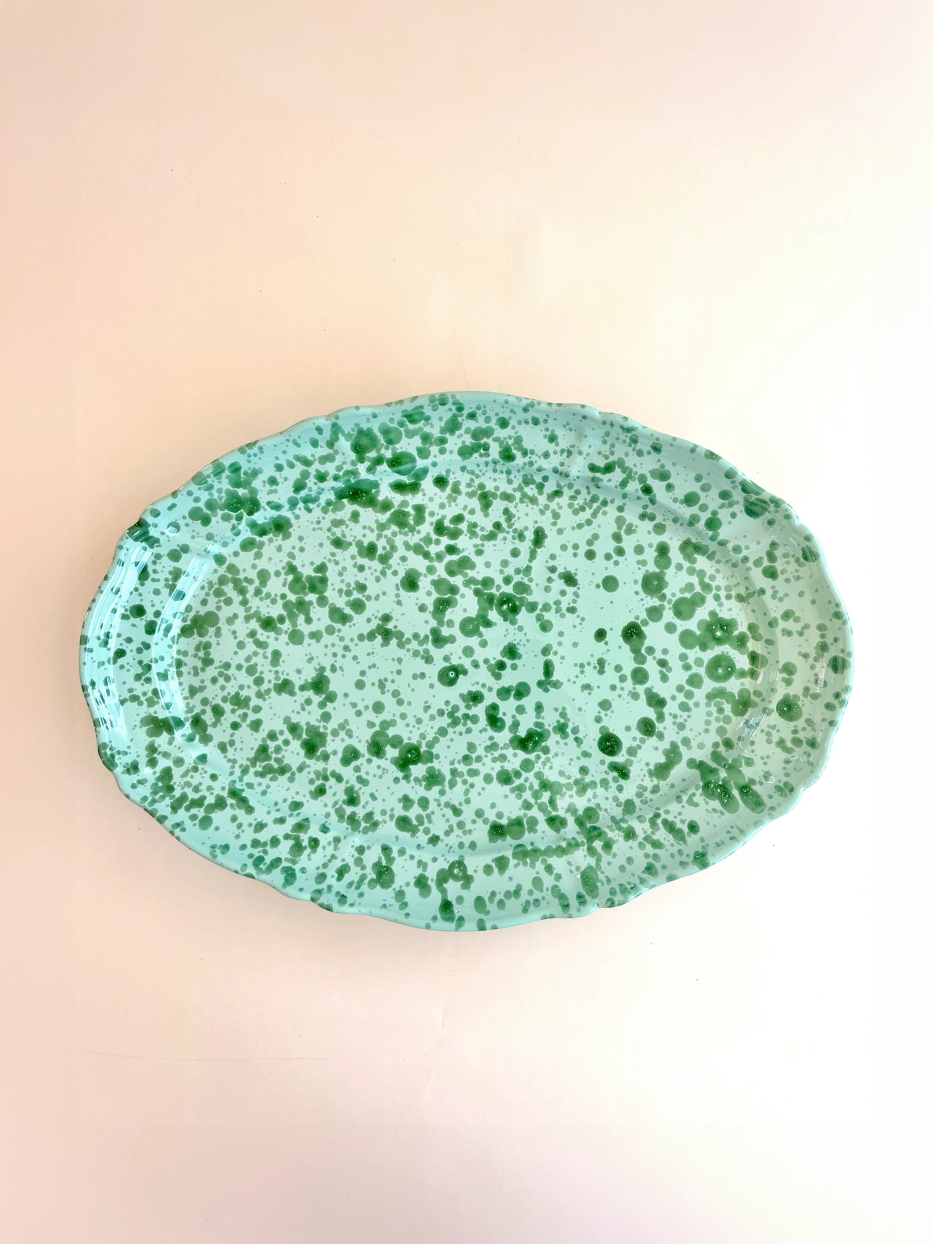 PRE-ORDER Pompeii Oval Platter - Jade 20"