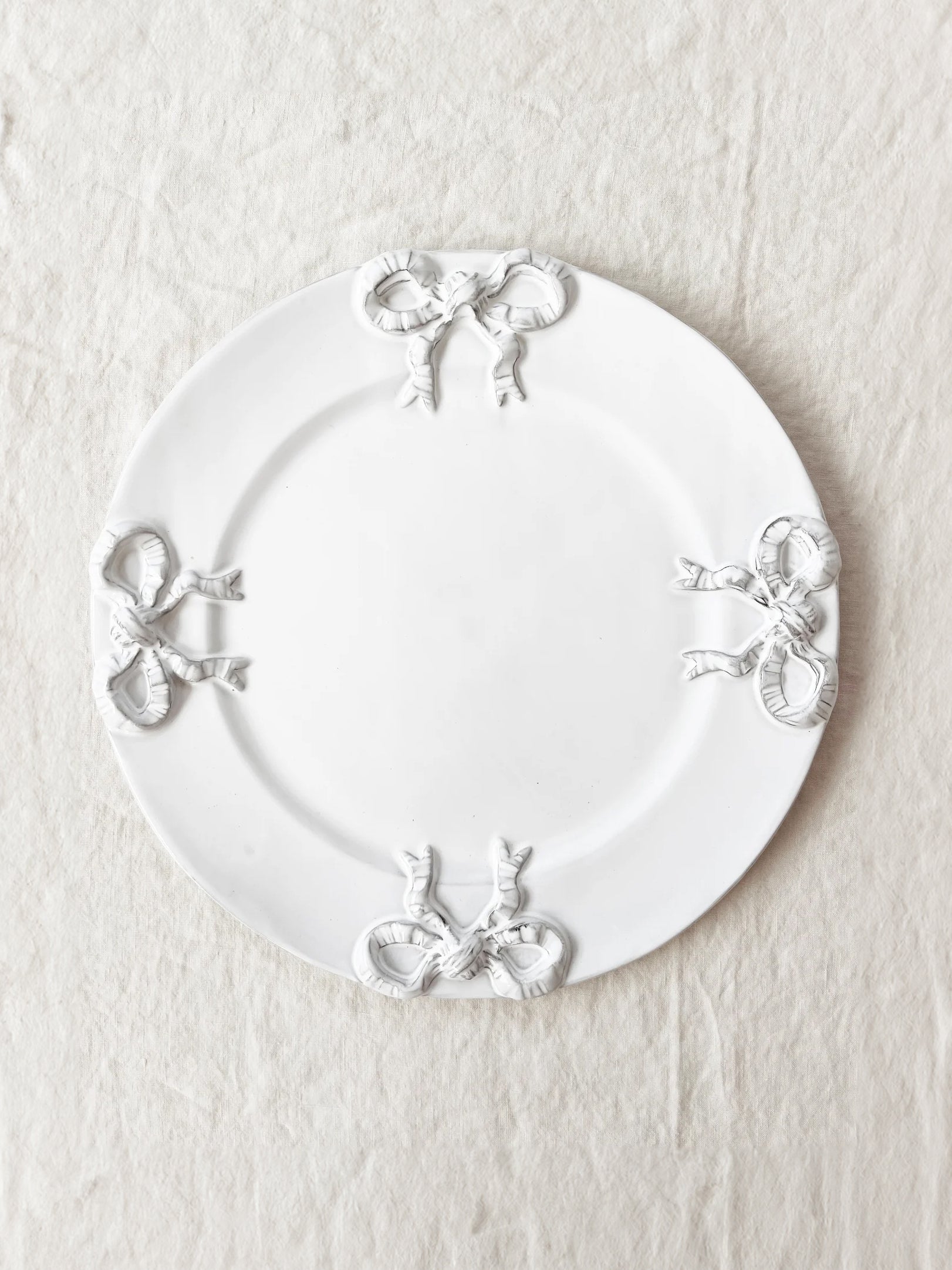 PRE-ORDER -Colette Edition Service Plate -Blanc Bow