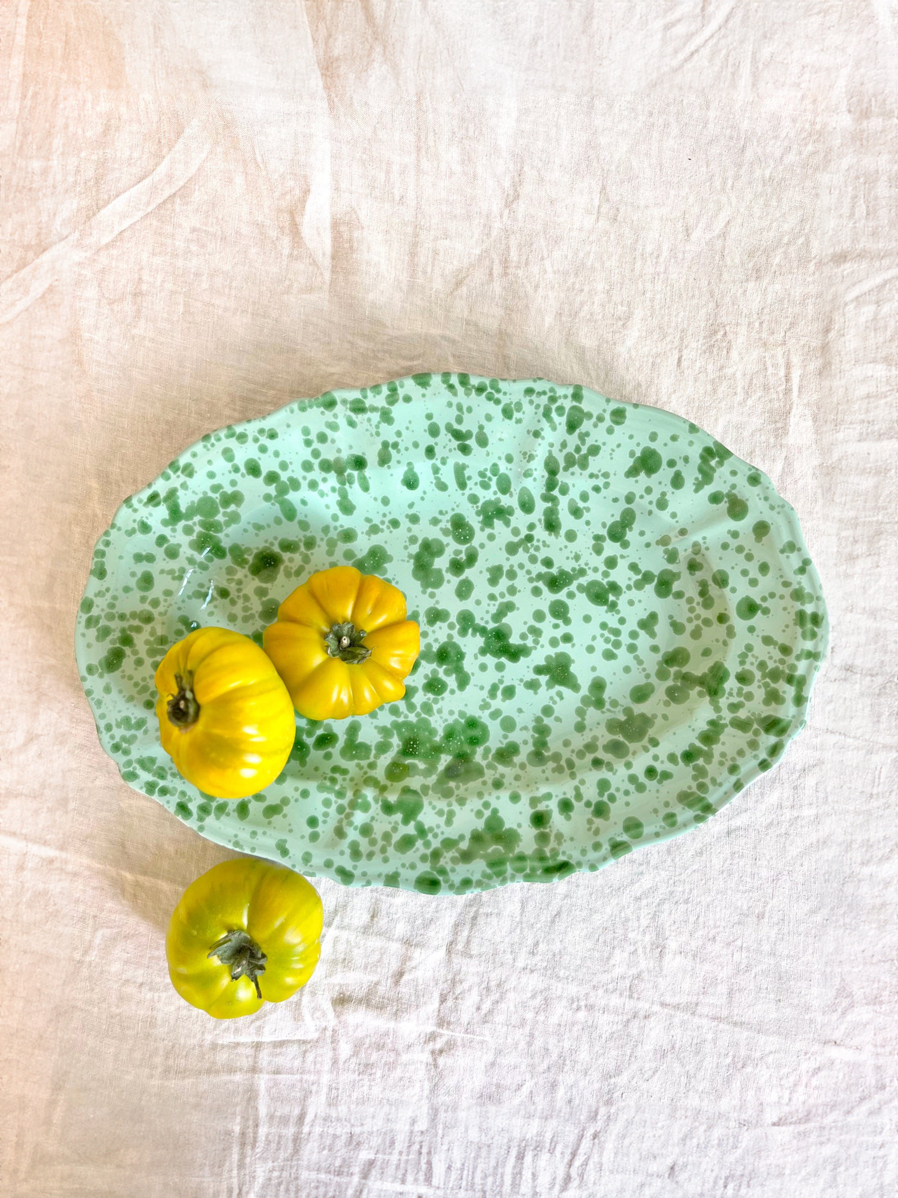 Pompeii Oval Platter -Jade 14 "