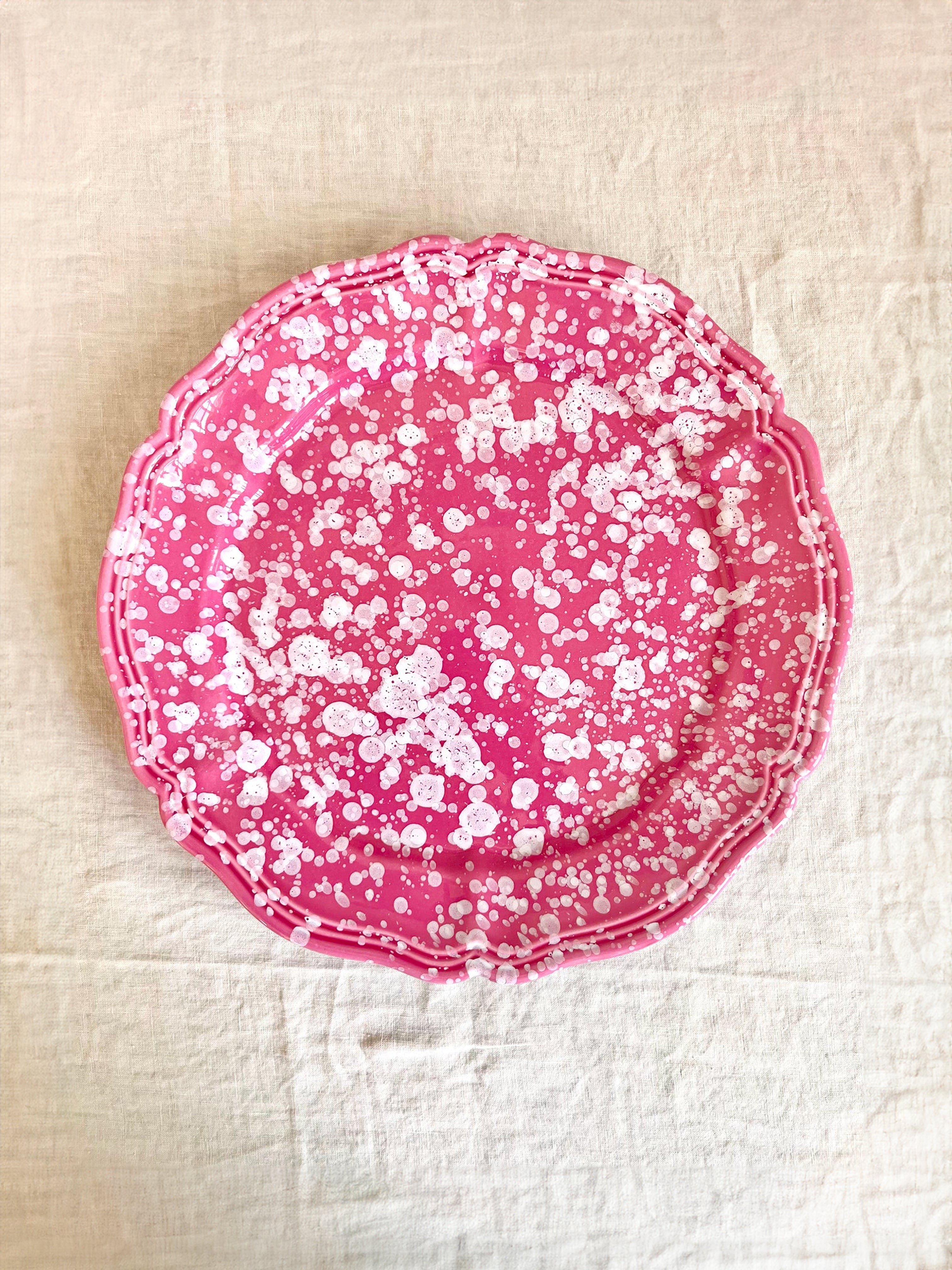 Pompeii Round Platter - Hibiscus 14 "