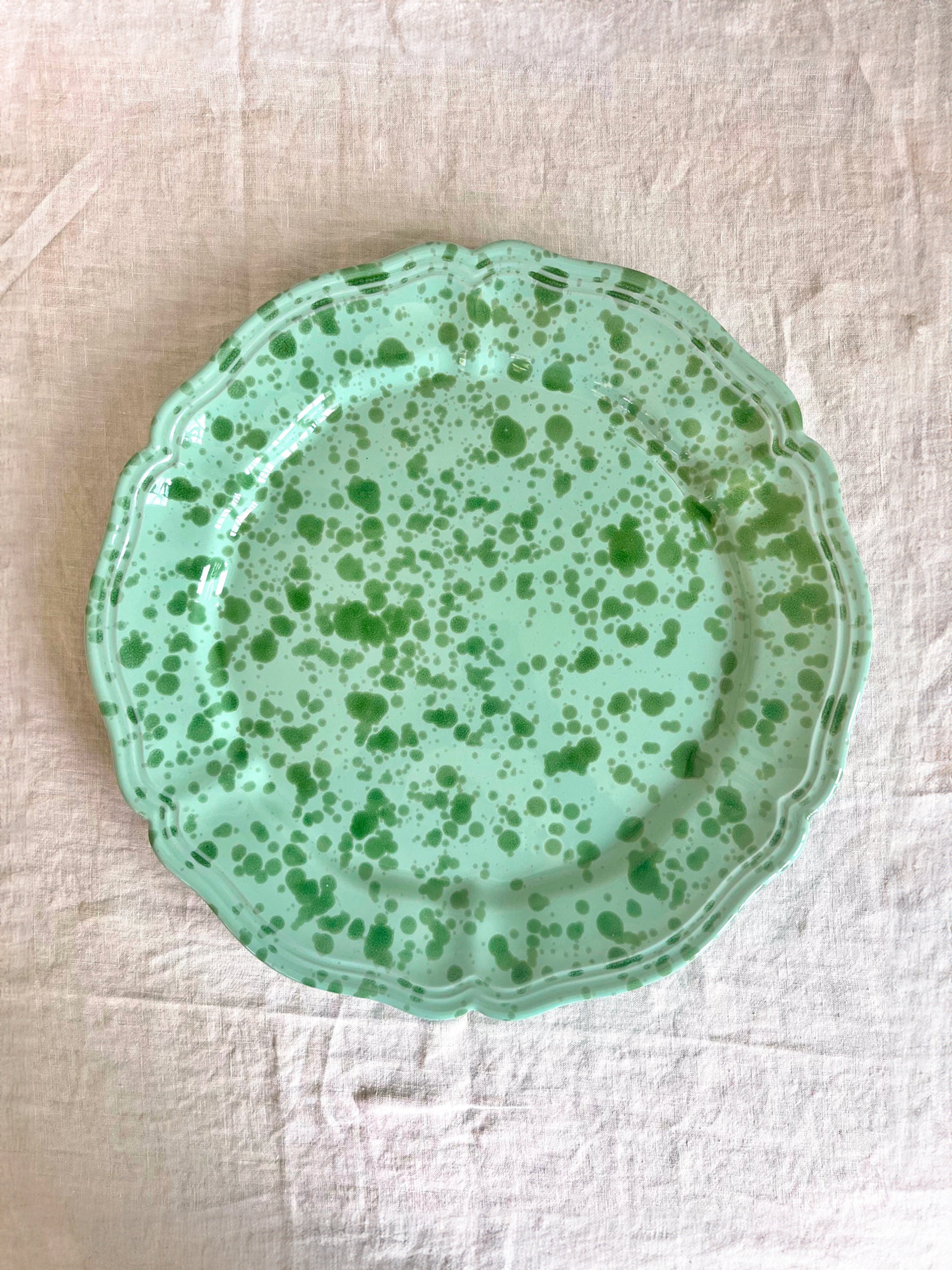 Pompeii Round Platter - Jade 14 "