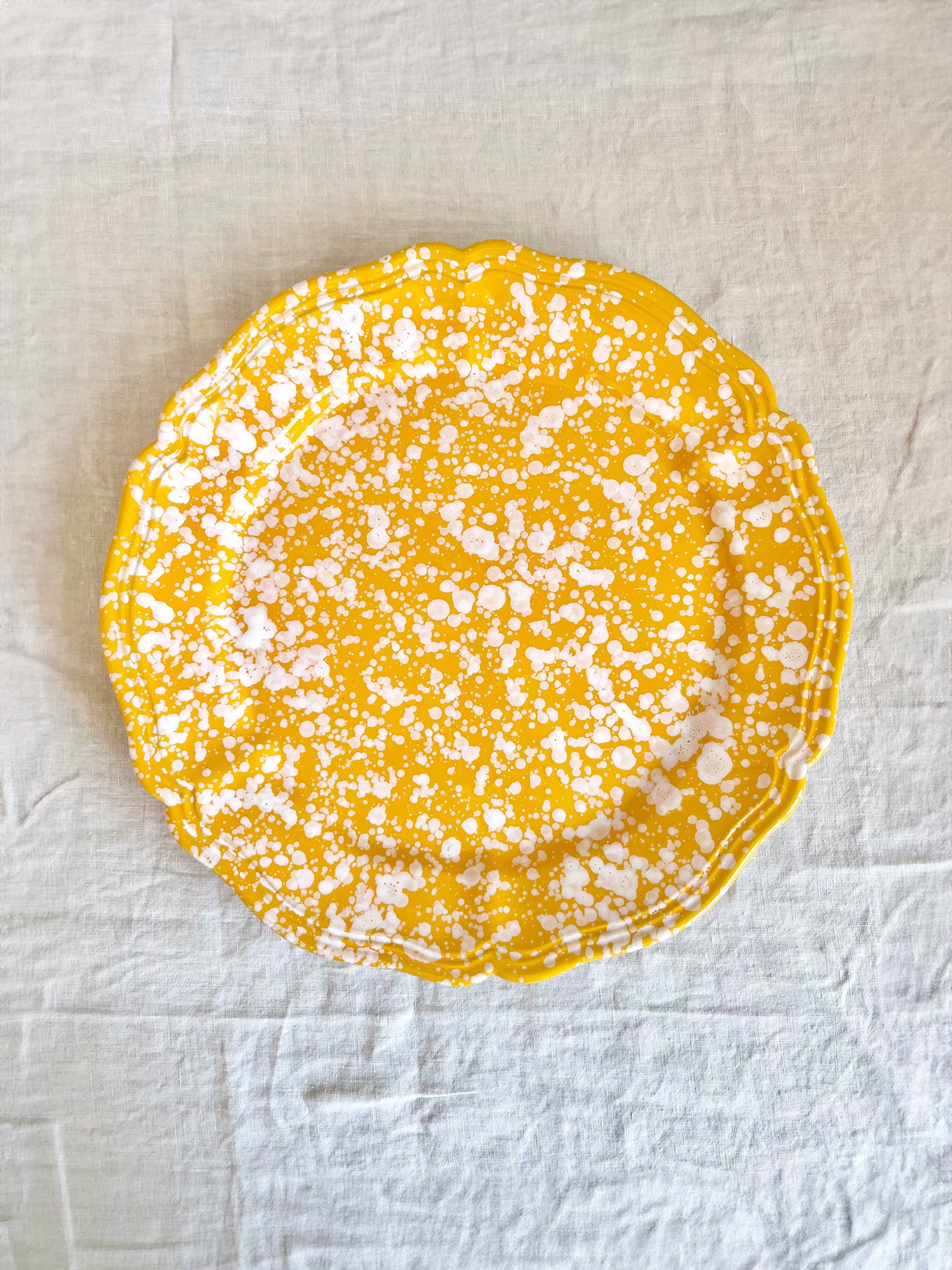 Pompeii Round Platter - Yolk 14 "