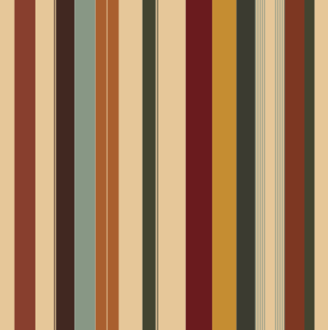 dolce stripe pattern detail, red, gold, green and cream