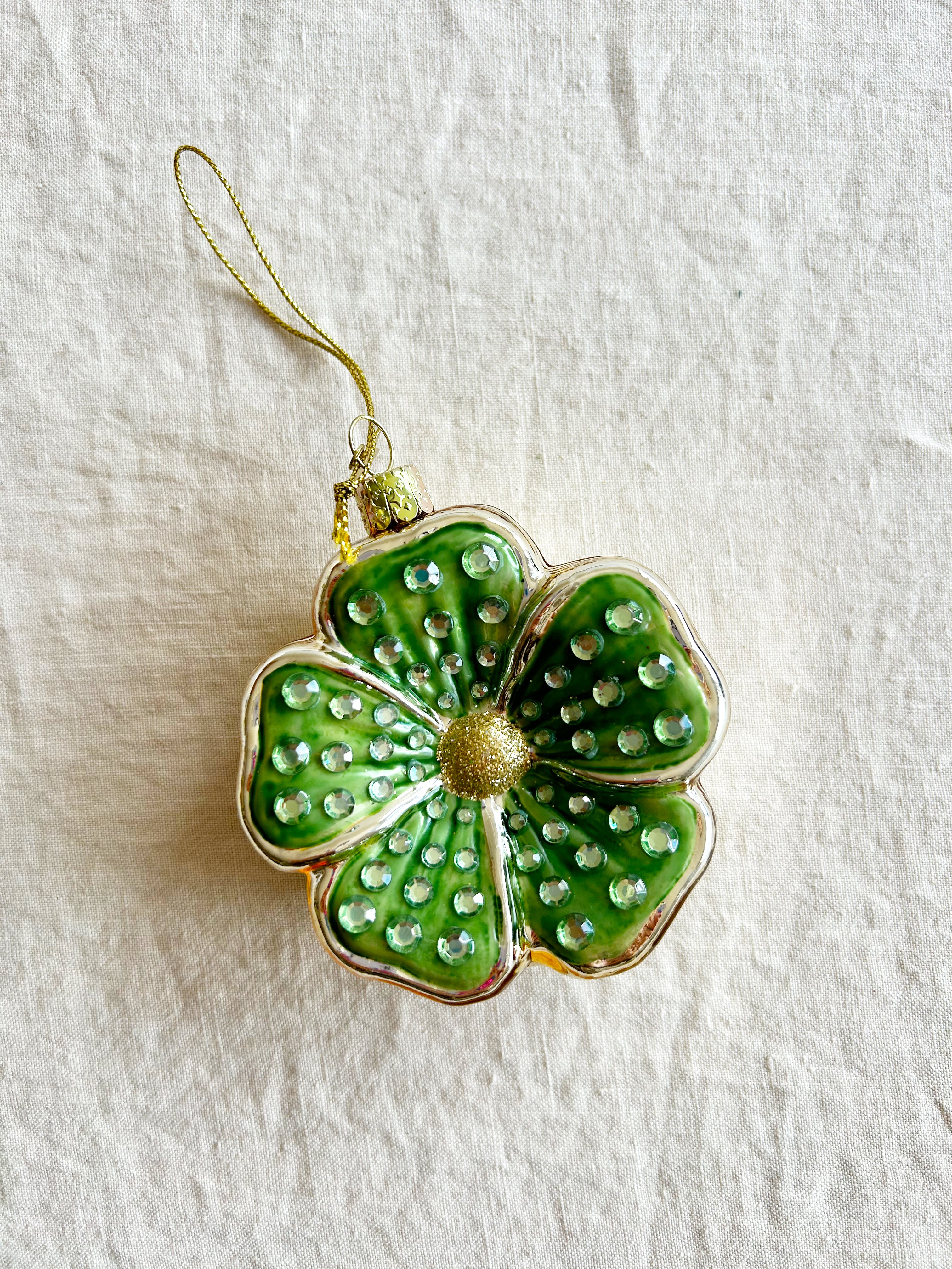 Green Opal Flower Ornament