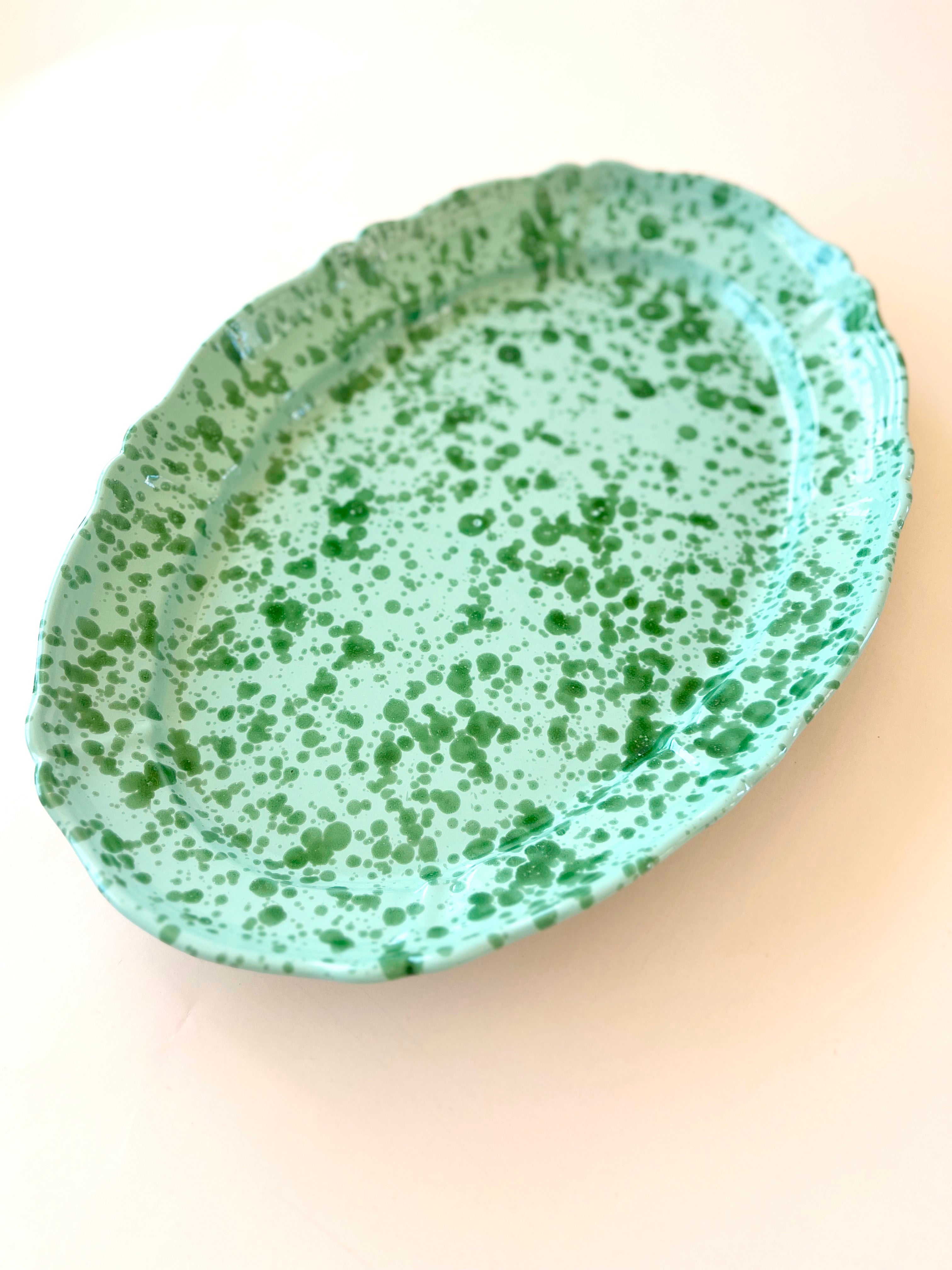 PRE-ORDER Pompeii Oval Platter - Jade 20"