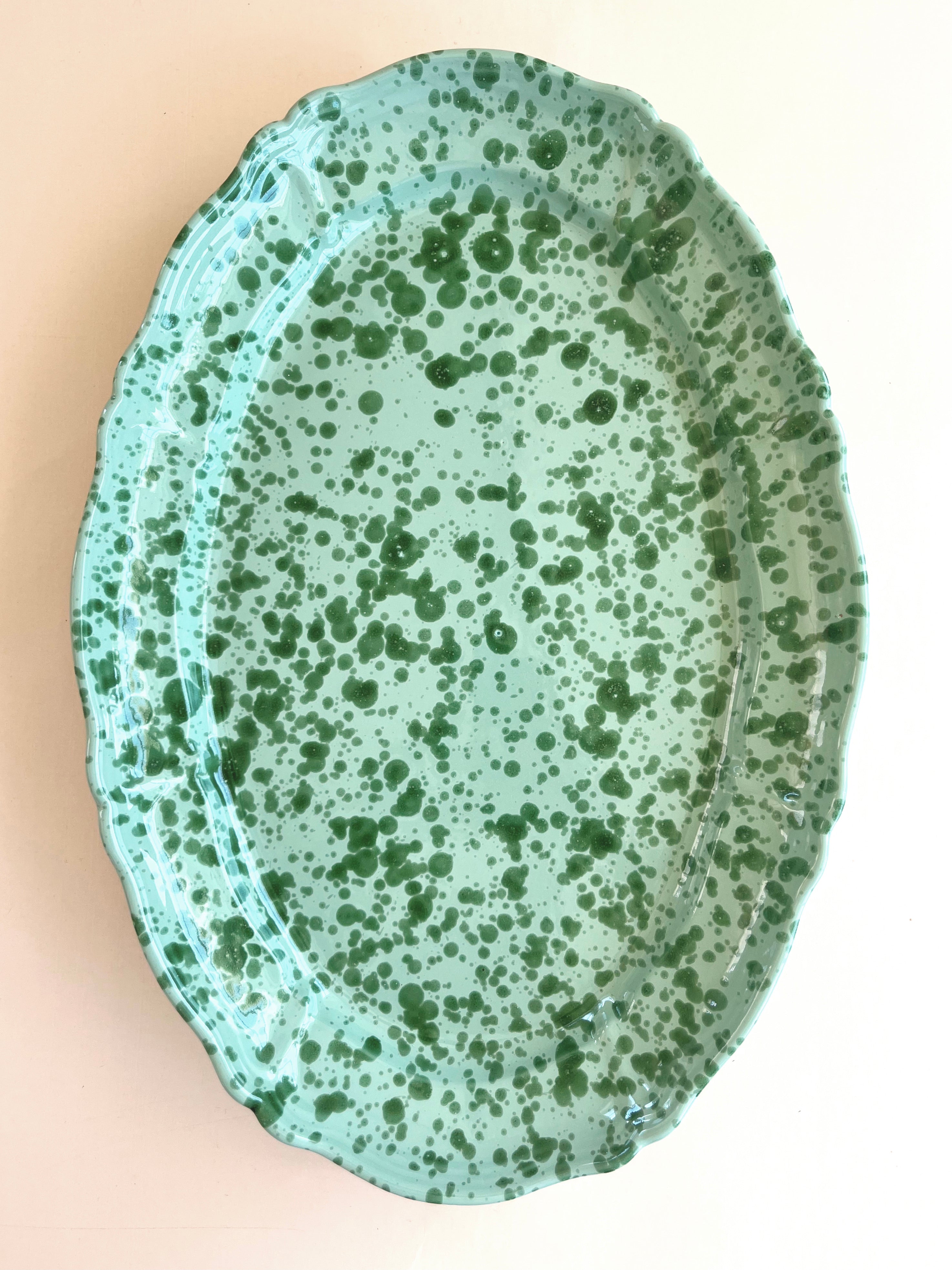 PRE-ORDER Pompeii Oval Platter - Jade 20"