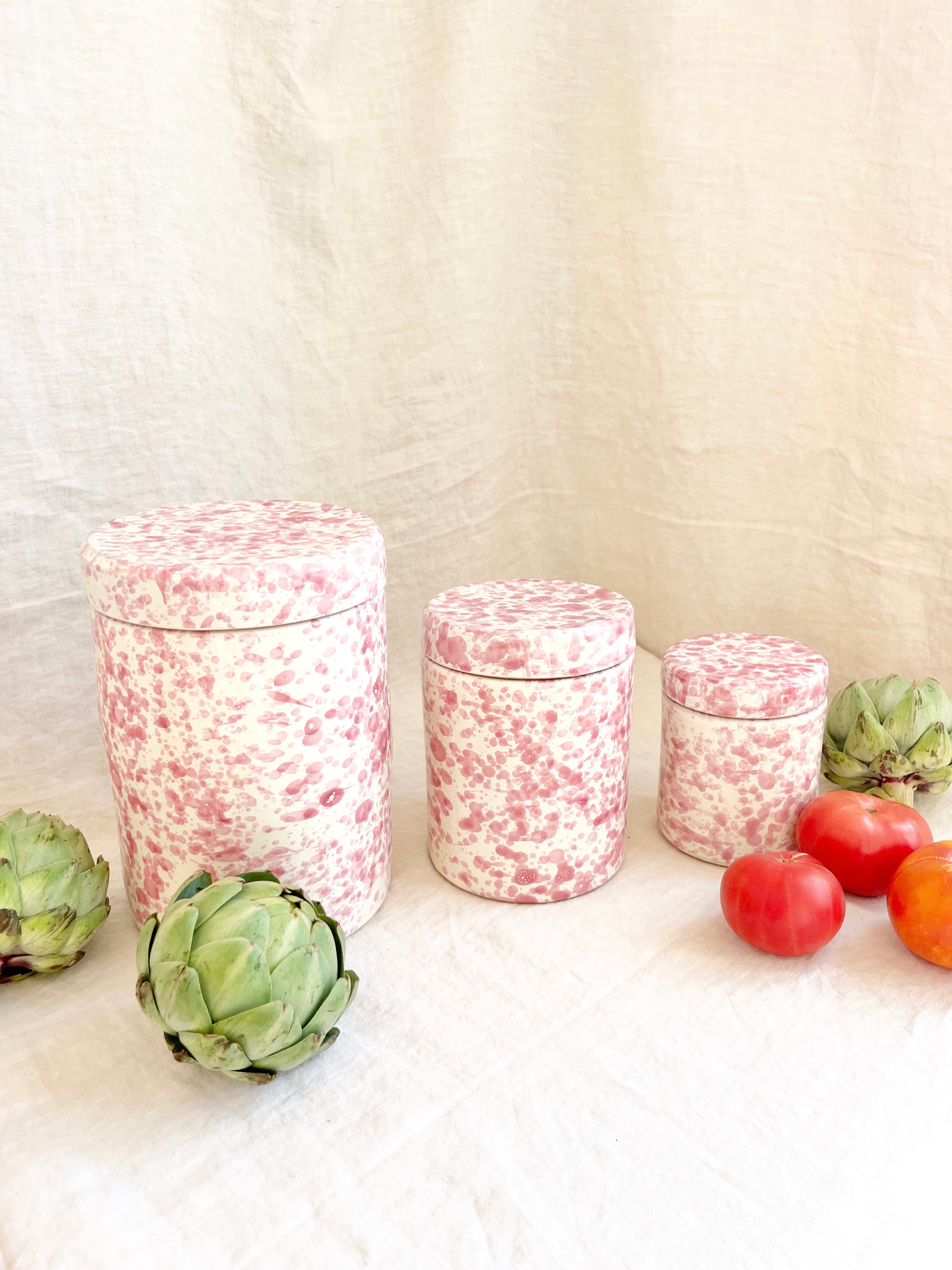 Pompeii Canisters - Pink - 3 Sizes