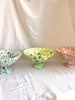 3 spatterware compote bowls