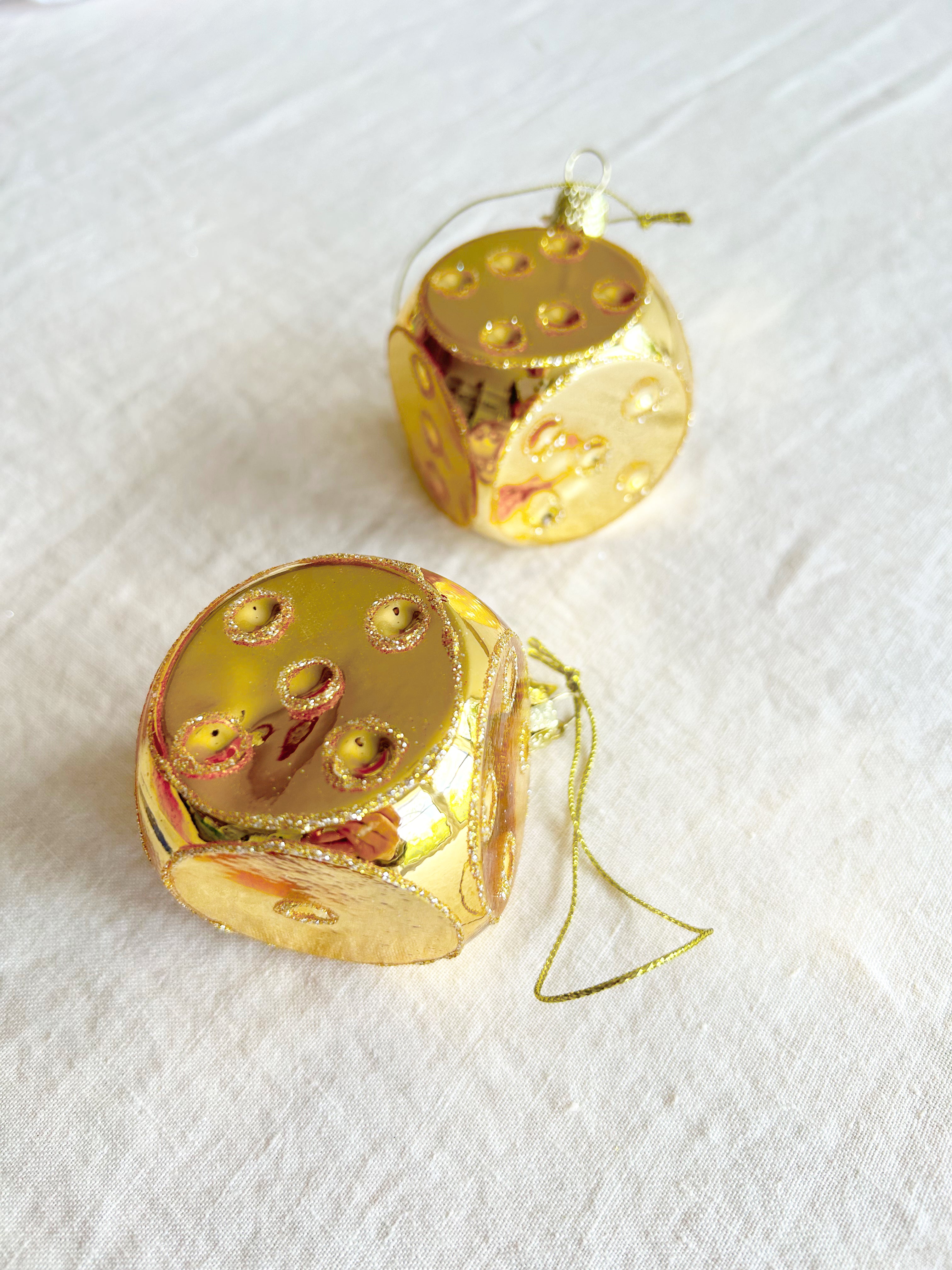 Golden Dice Ornament