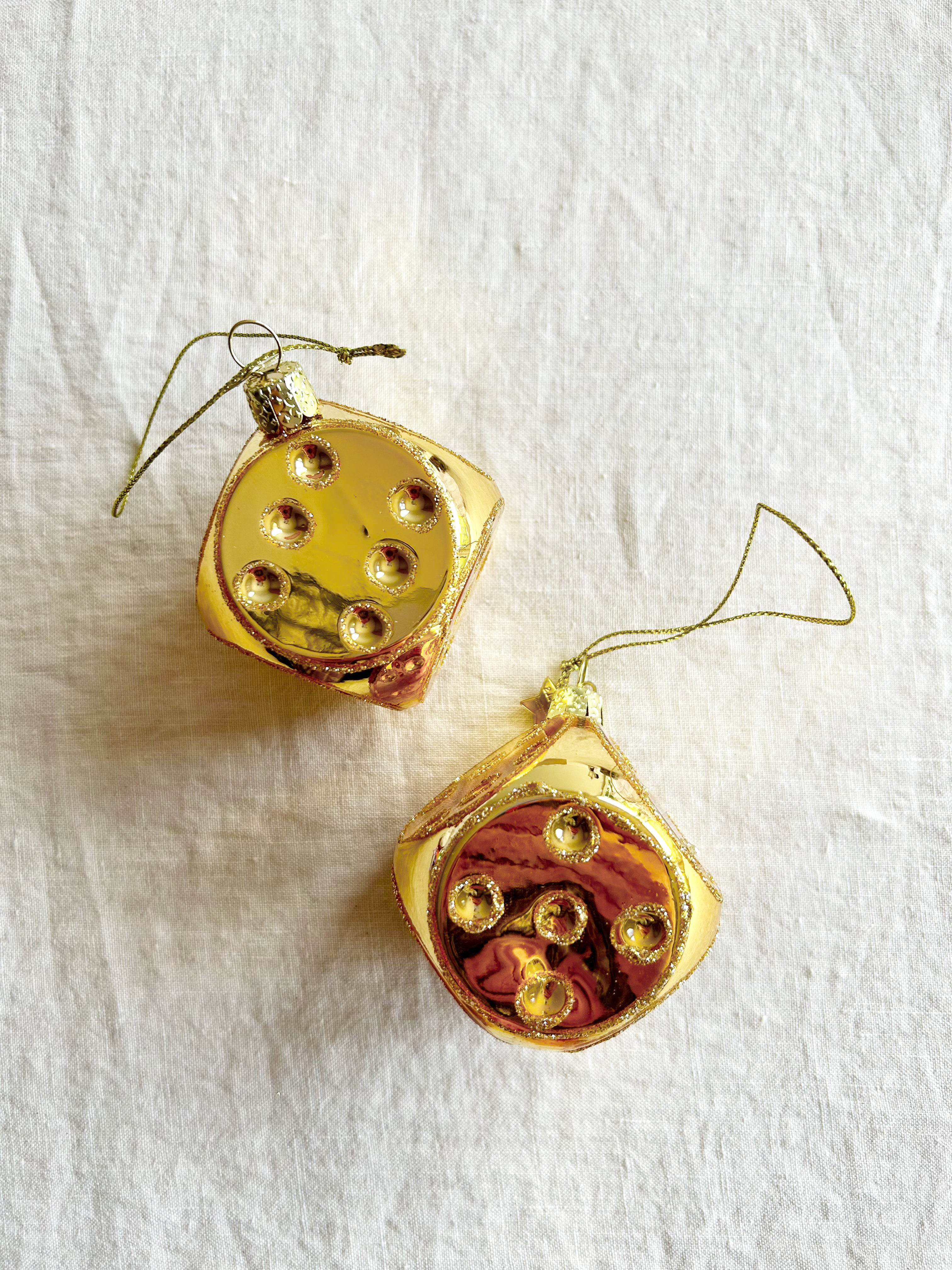 Golden Dice Ornament