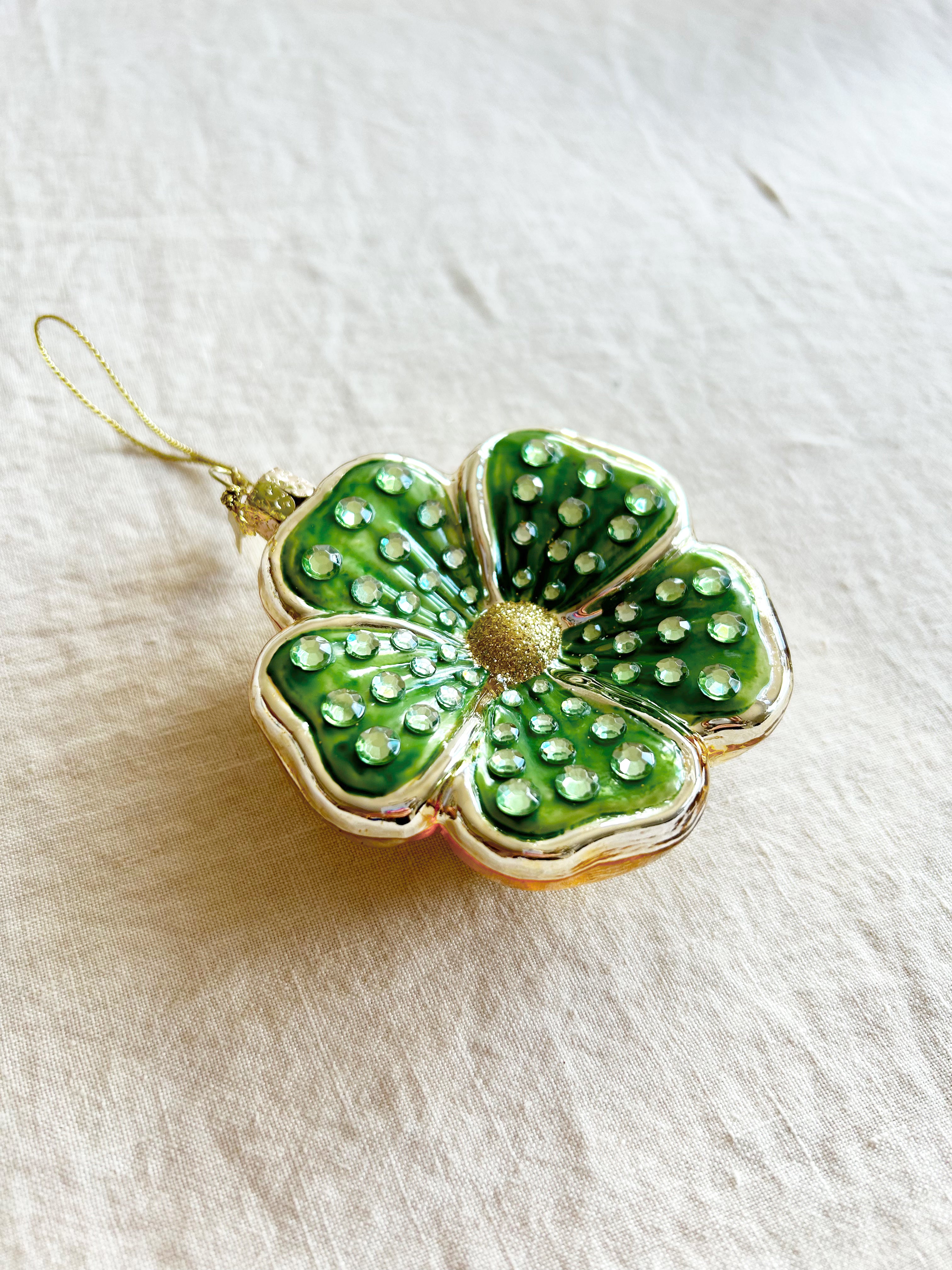 Green Opal Flower Ornament