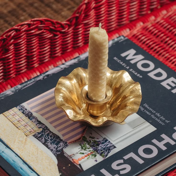 Petal Candleholders - Brass- Set of 2