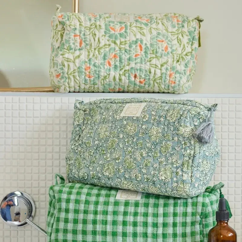 Toiletry bag - Green Vichy