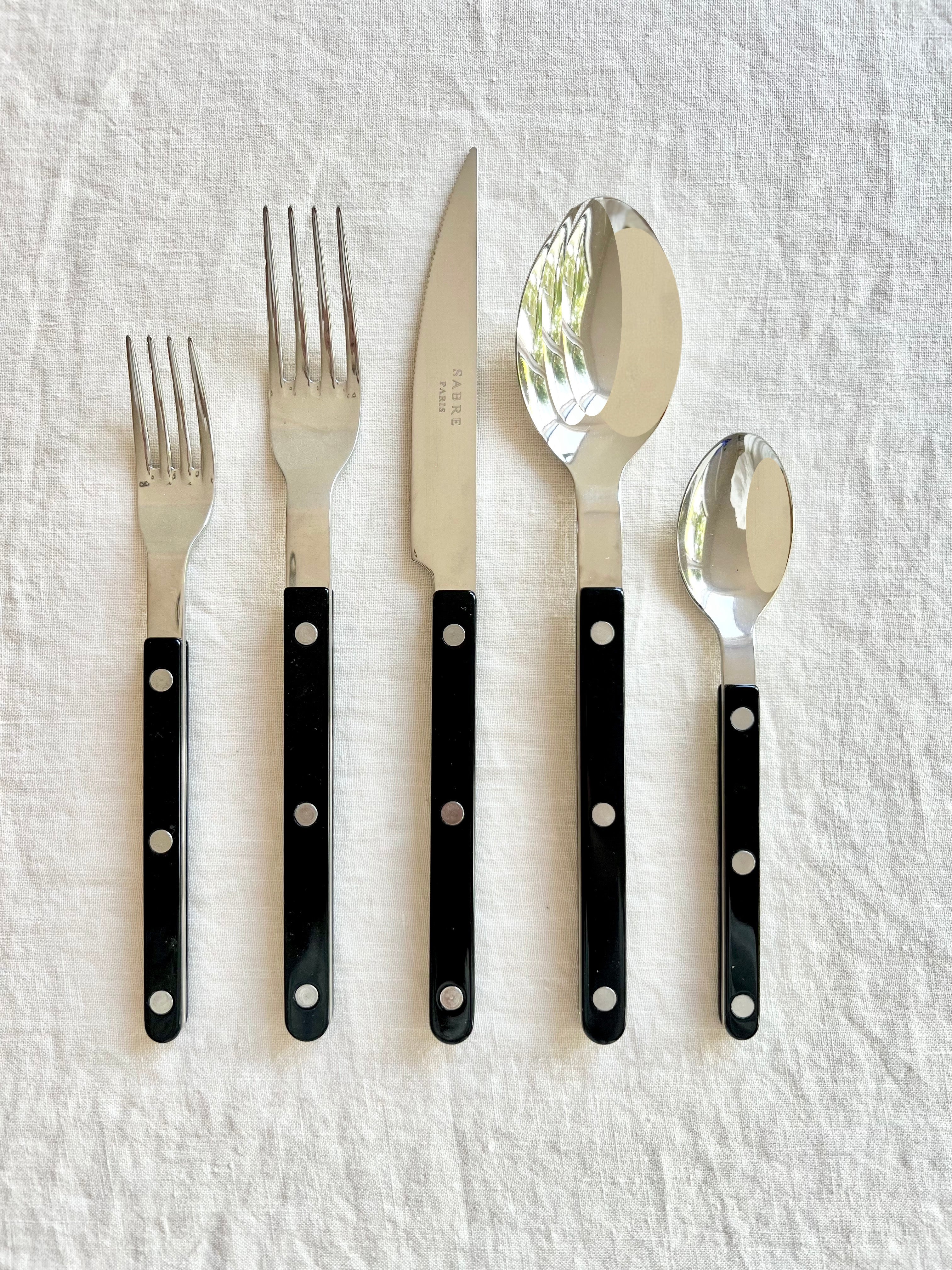 Bistro Black Flatware - 5 piece set