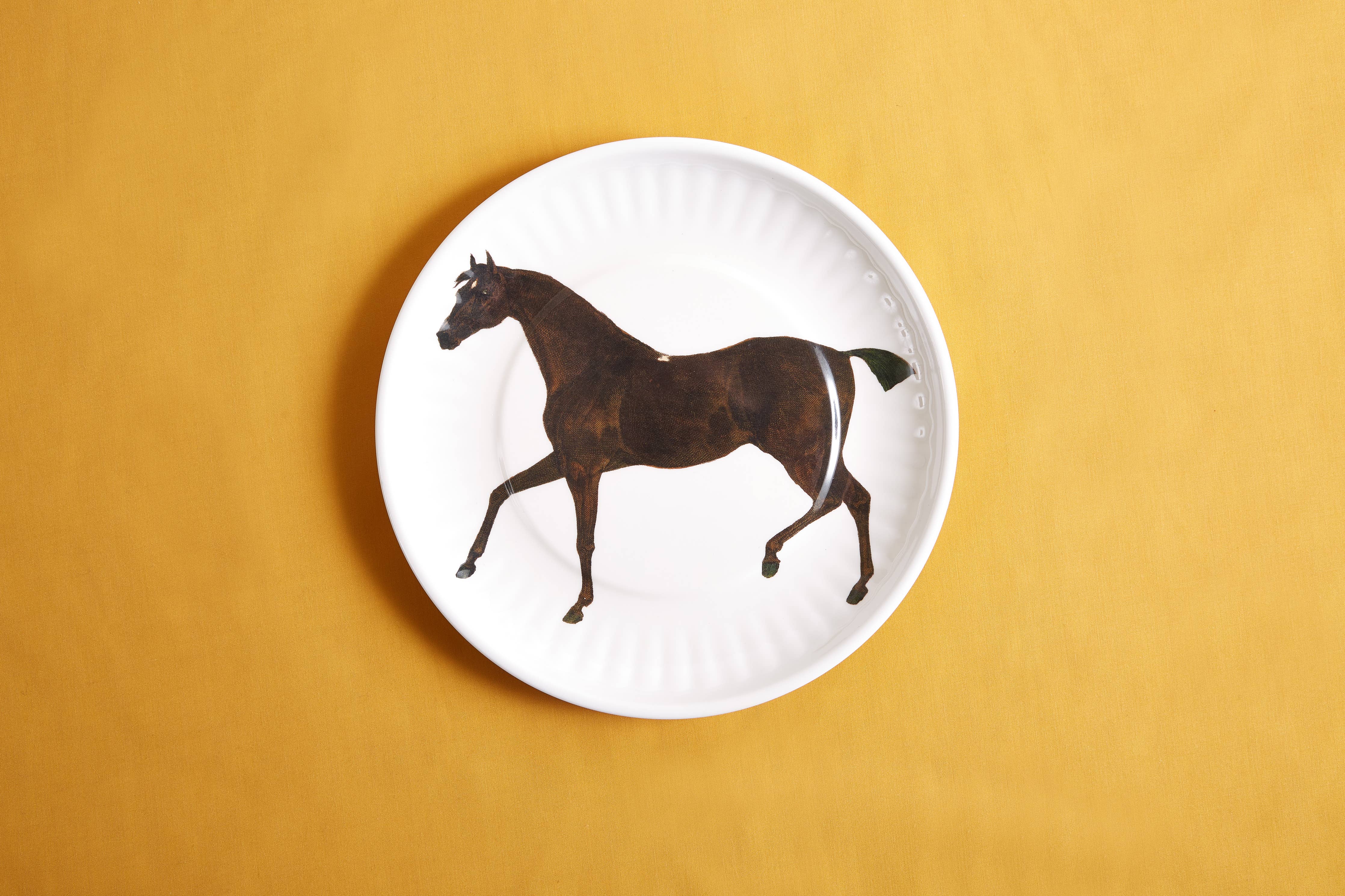 Stallion Melamine Dinner Plates S/4