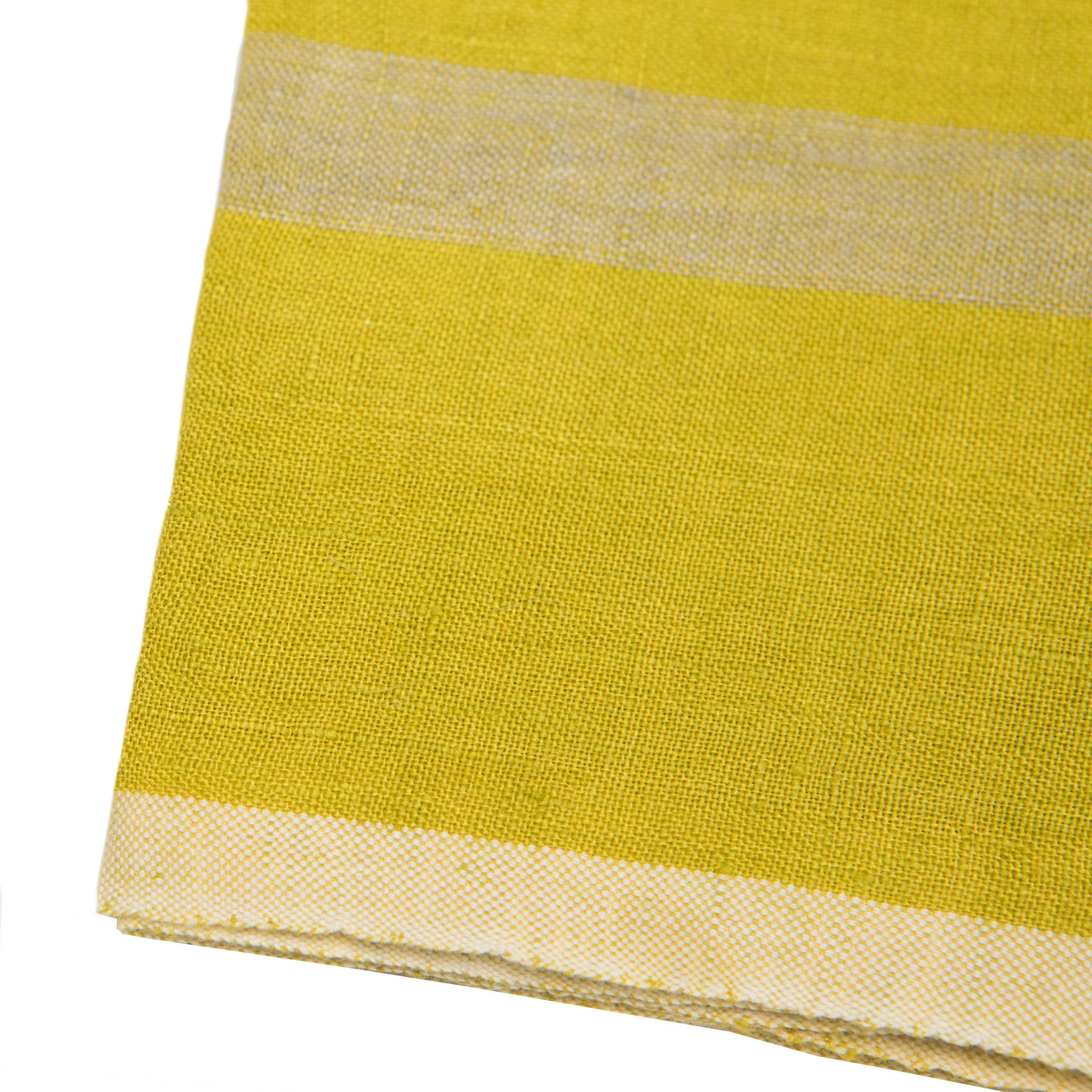 Laundered Linen Lime/Grey Towels 20x30 - Set of 2