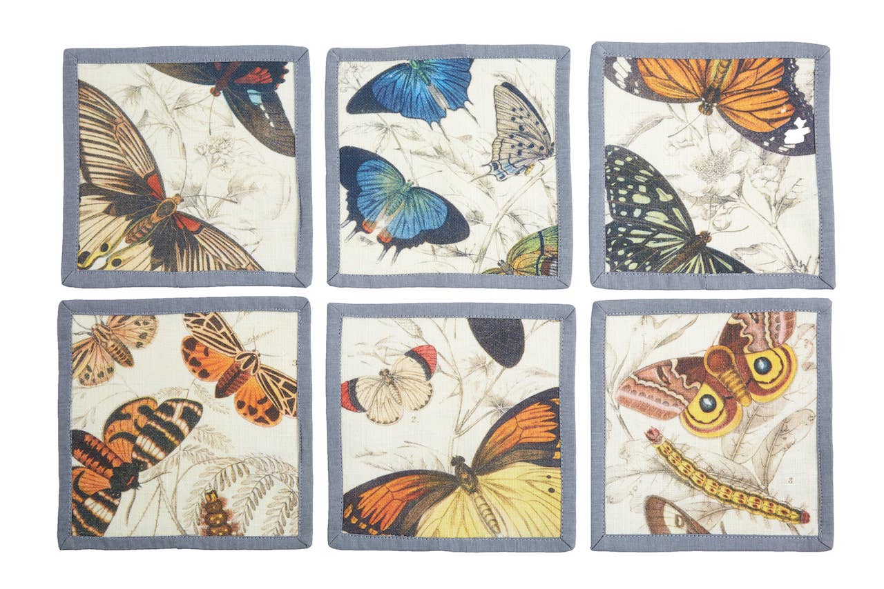 Butterfly Cocktail Napkins S/6