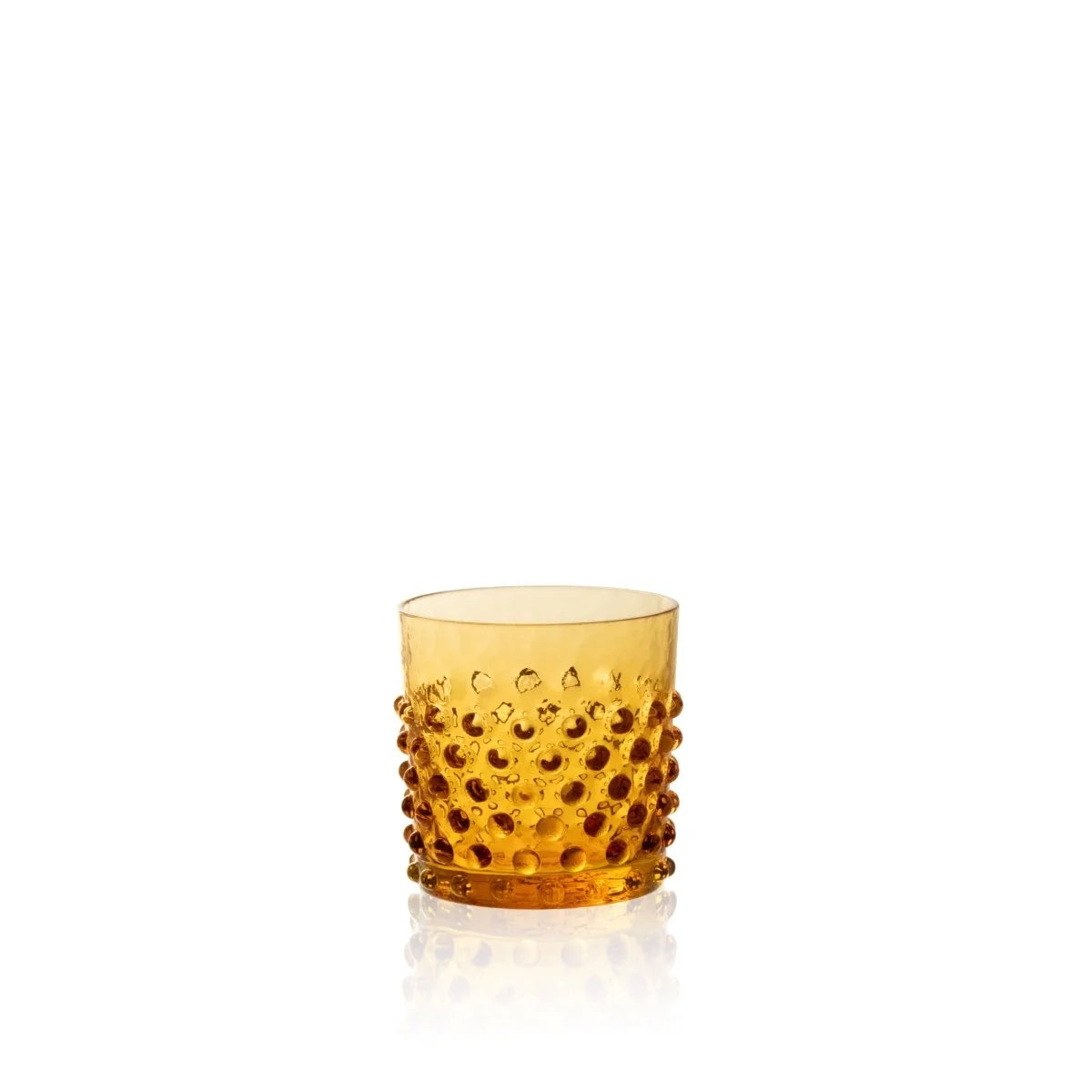 Hobnail Whiskey Glass S/4 - Amber