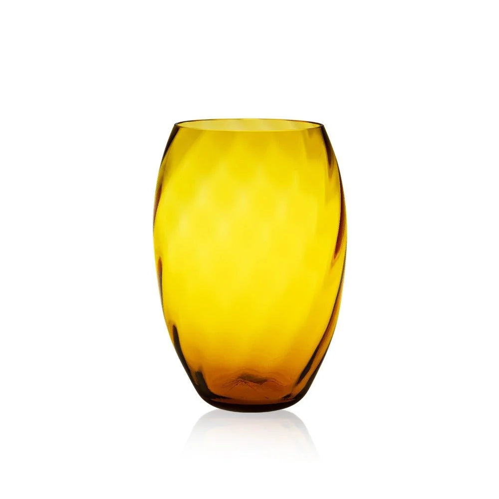 Marika Oval Vase 9" - Amber