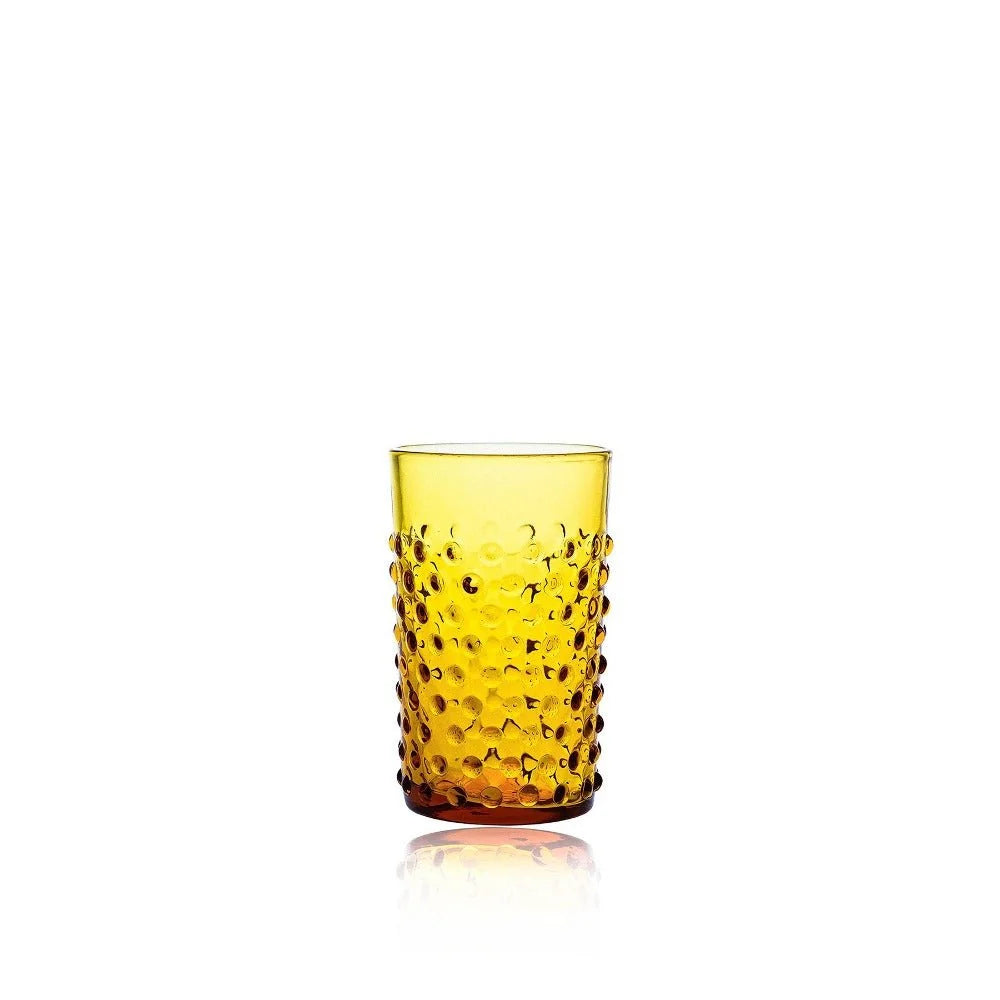 Hobnail Tumblers S/4 - Amber
