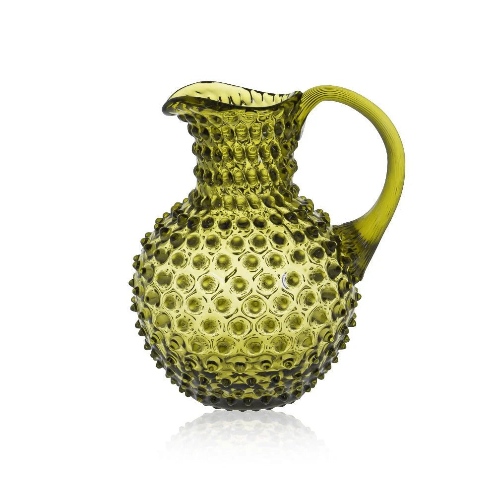 Hobnail Pitcher - Bonsai Green