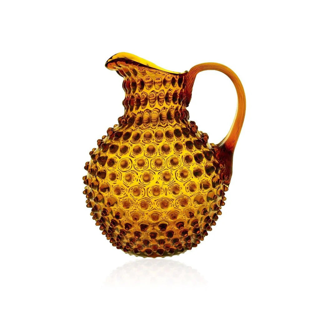 Hobnail Pitcher - Amber
