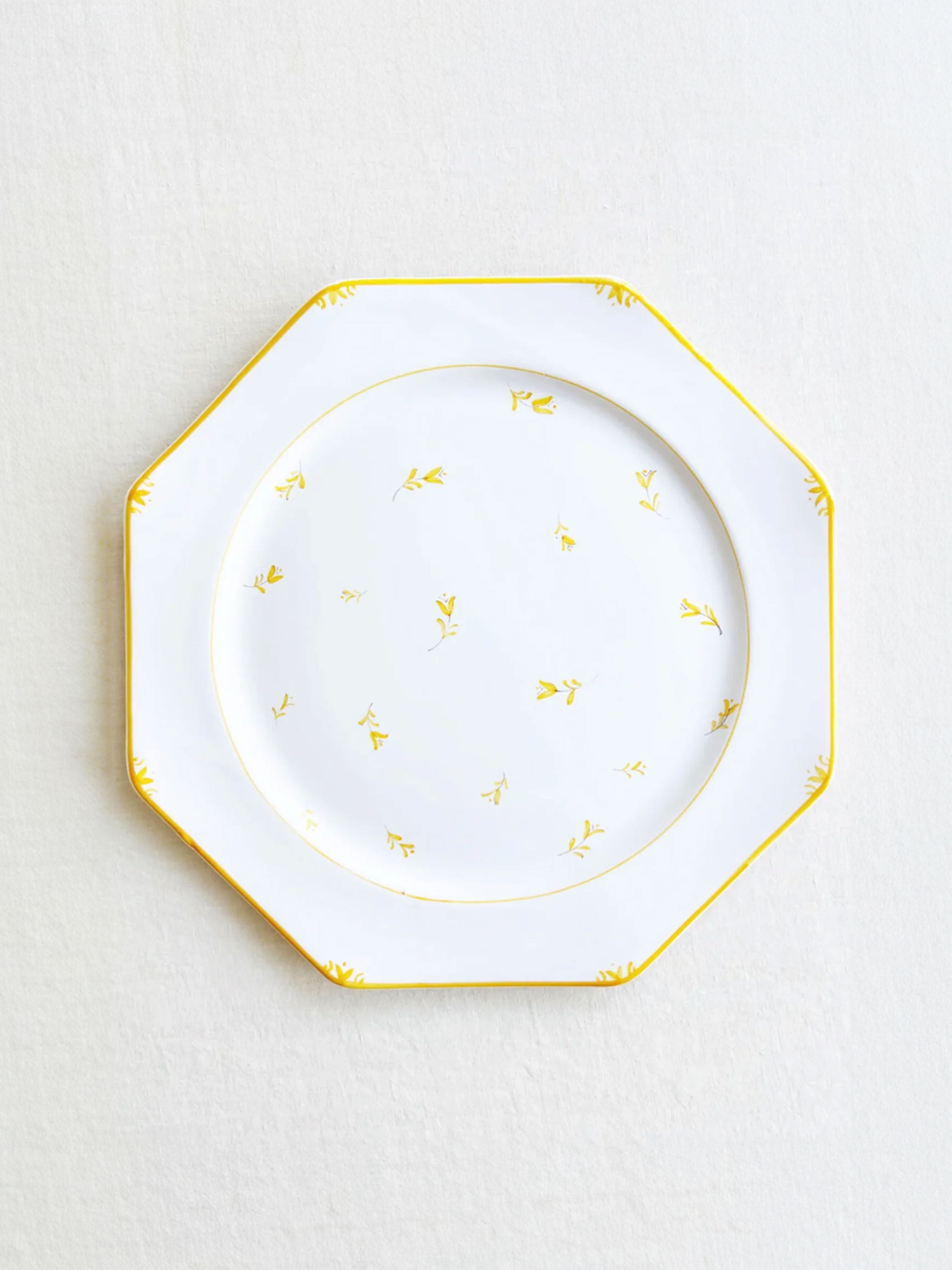 Sainte Marie Charger Plate ~ Tulips ~ Jaune - S/4