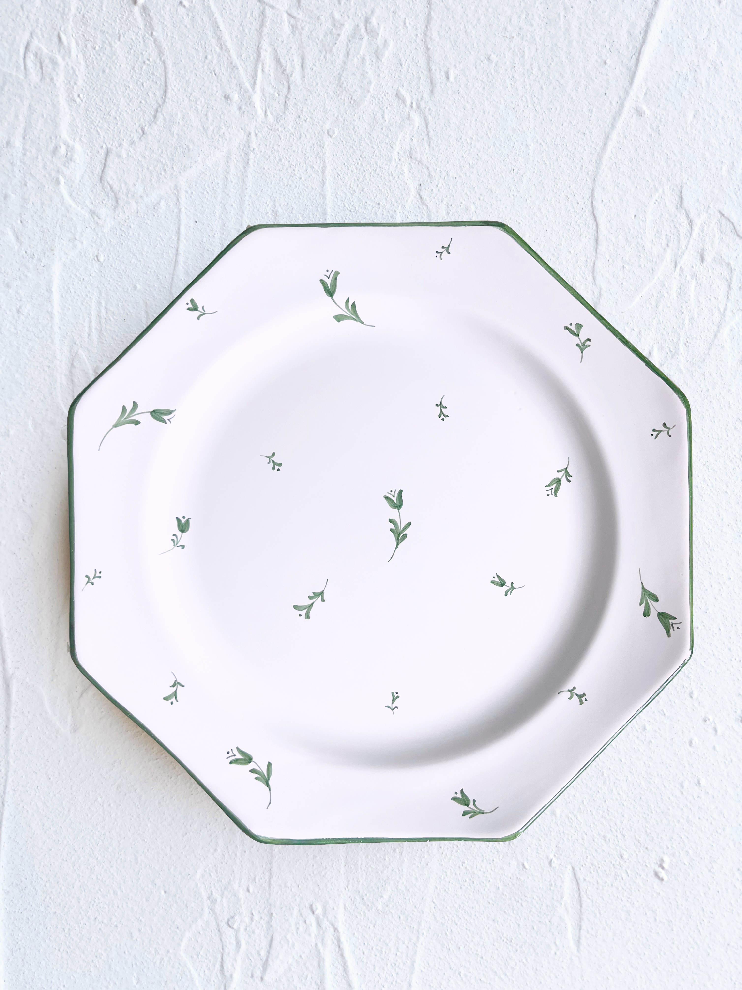 PRE-ORDER -Sainte Marie Dinner Plate ~ Tulips ~ Peridot