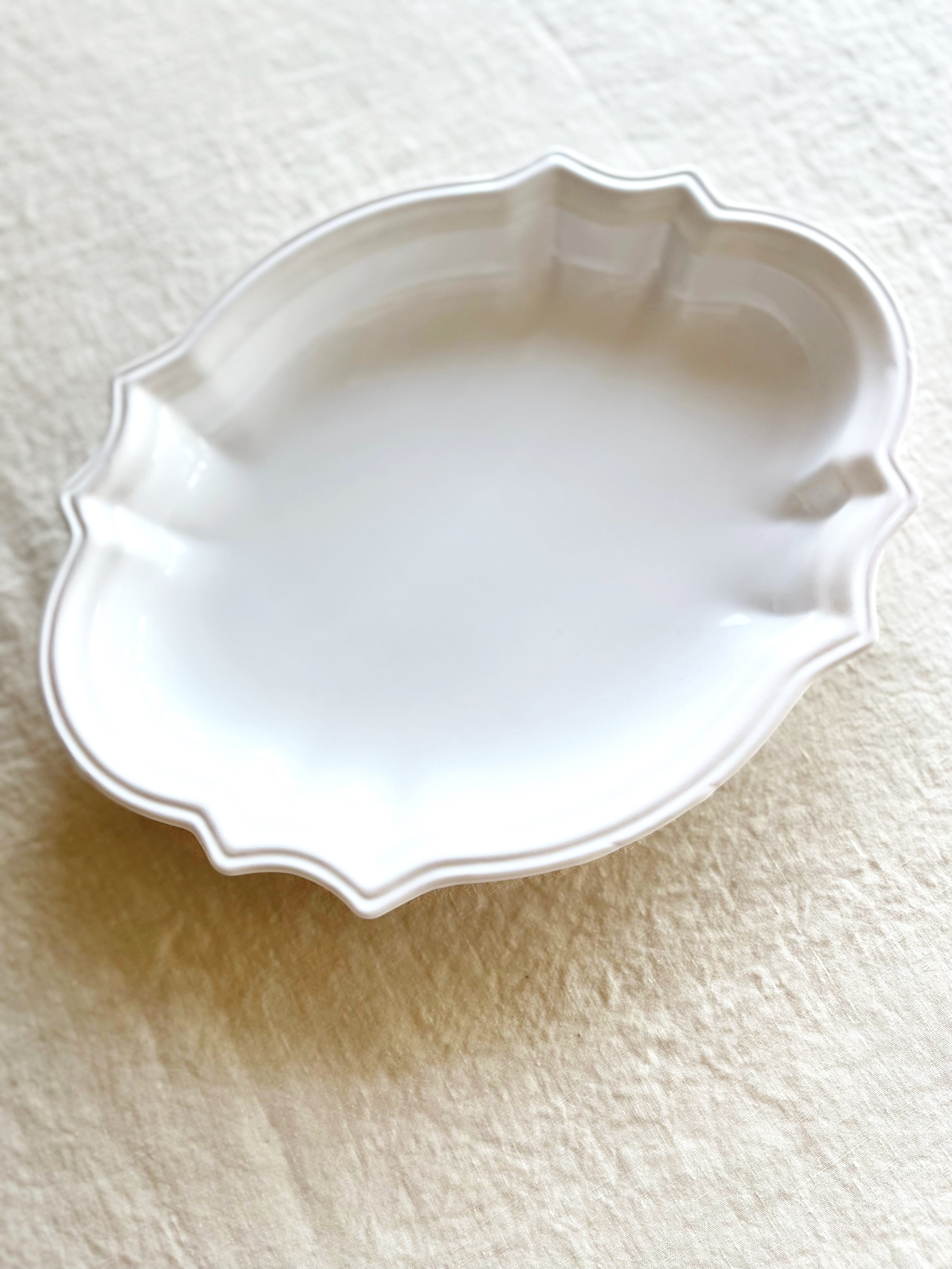 serving platter diagonal on table berain blanc platter